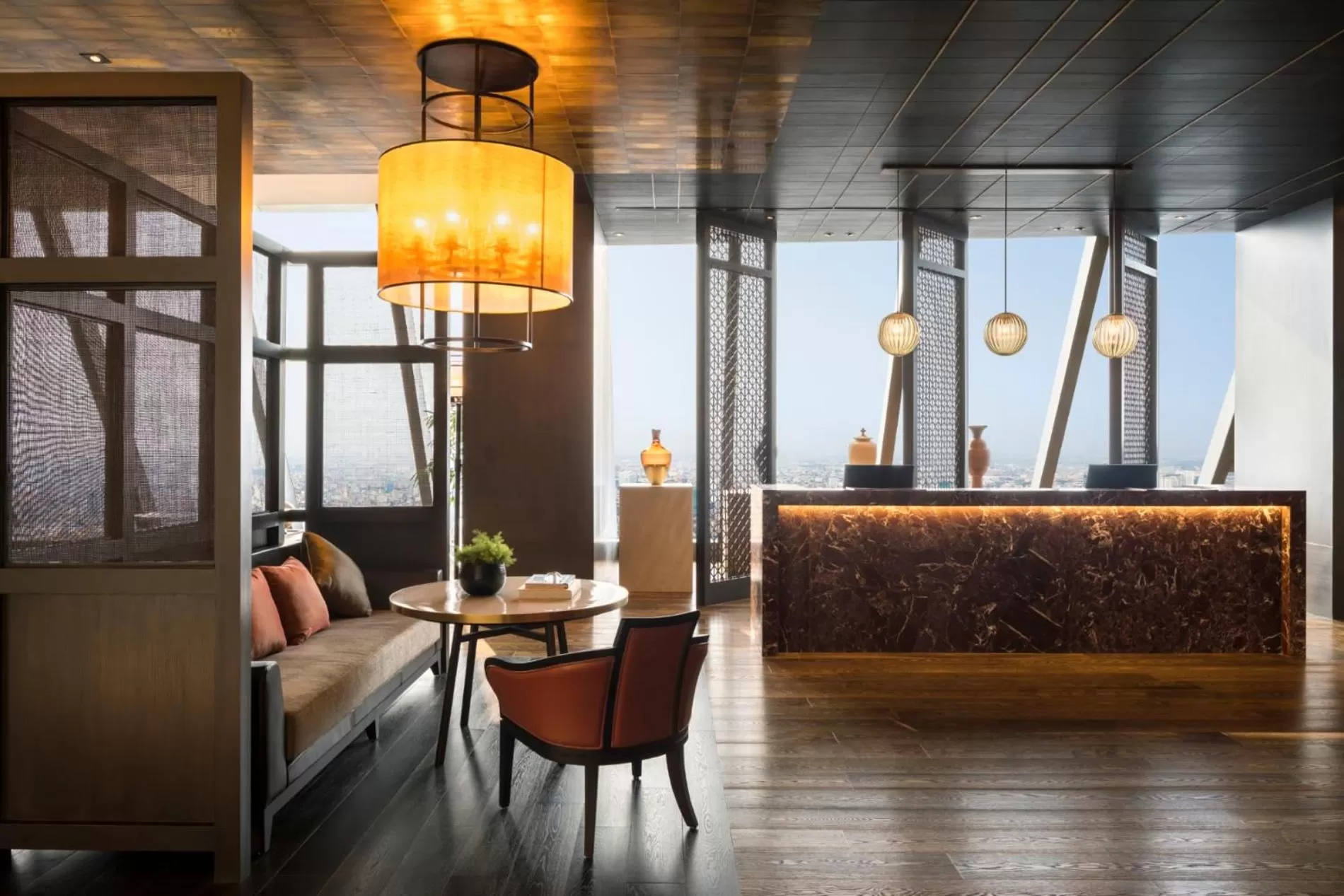 Lobby or reception in Rosewood Phnom Penh