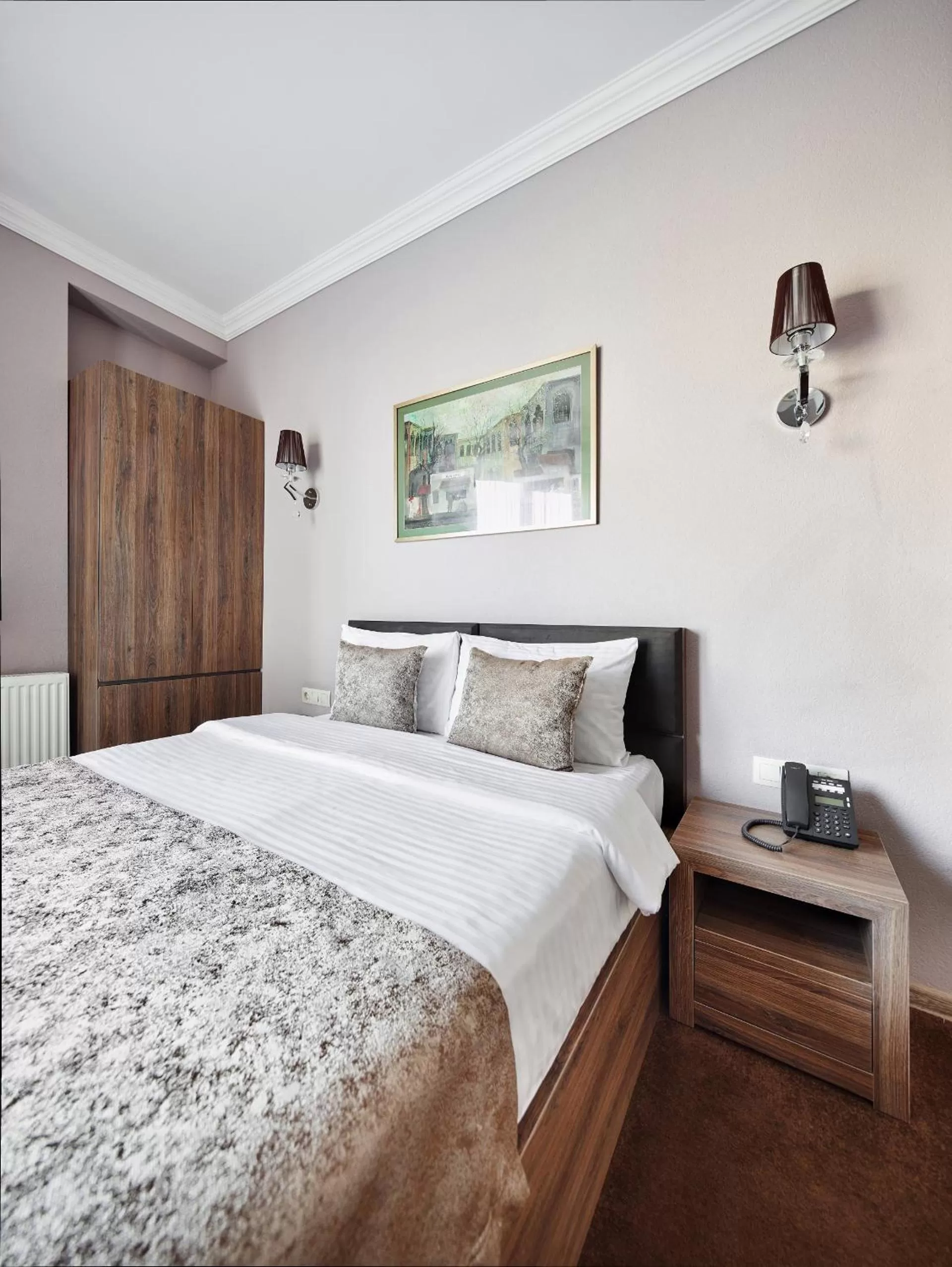 Photo of the whole room, Bed in Hotel Pushkin