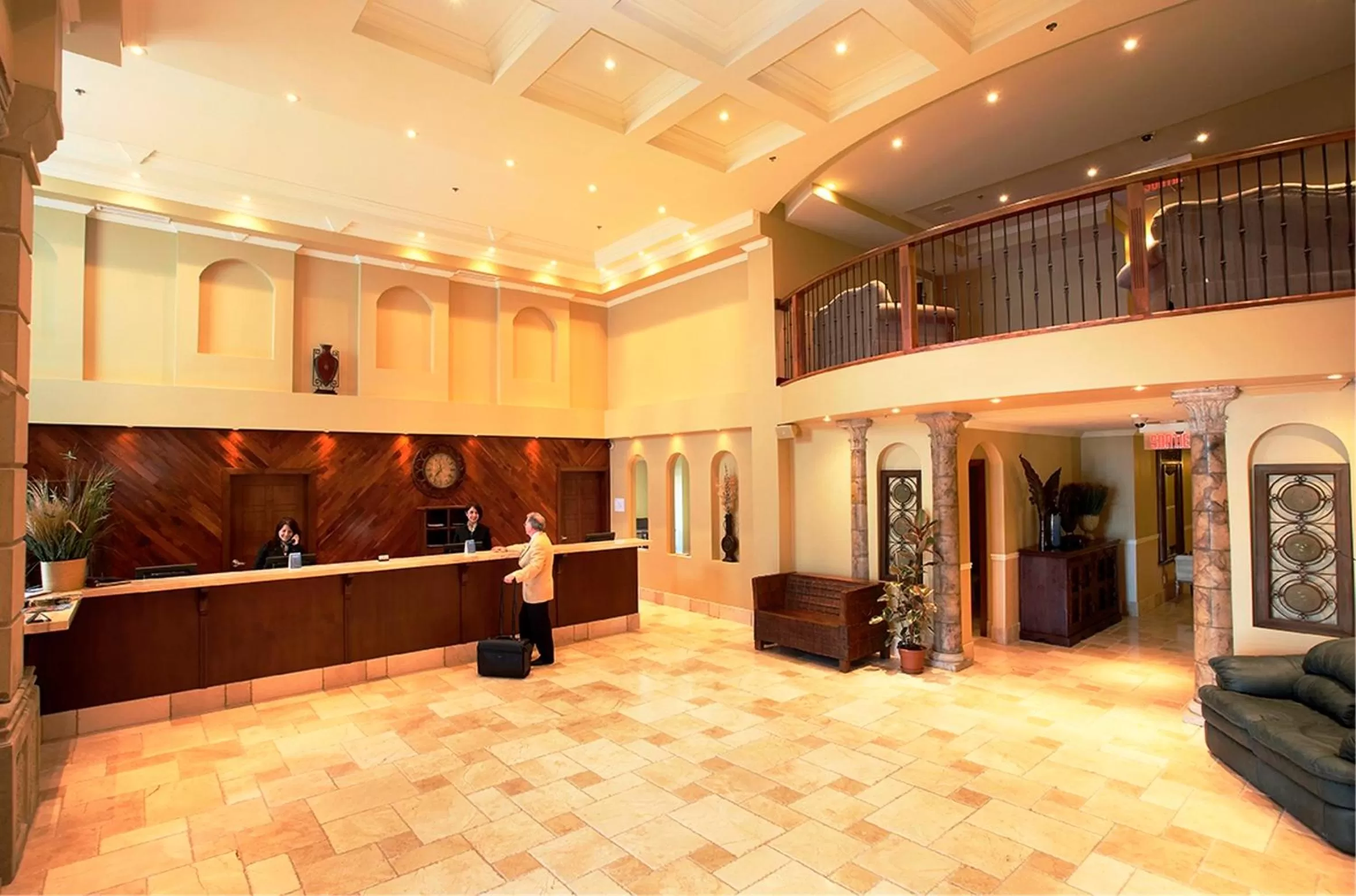 Lobby or reception in Hotel Brossard