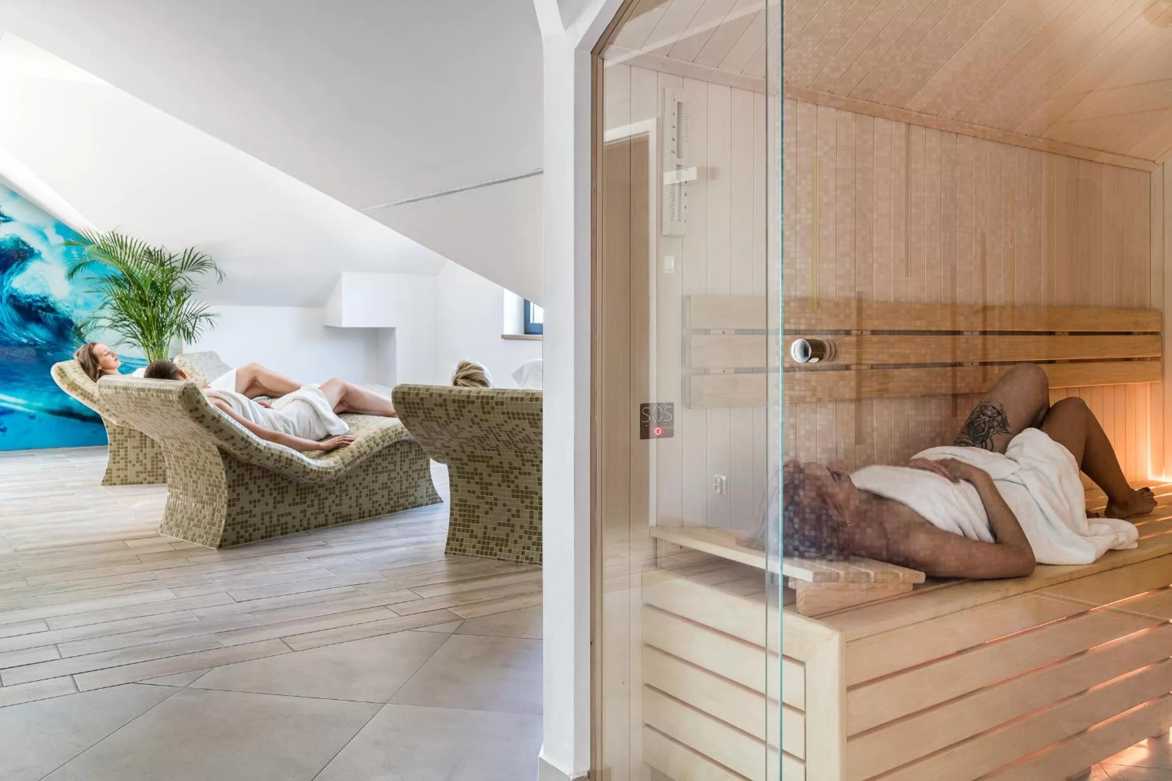 Sauna, Bed in Rezydencja Morski Tygiel