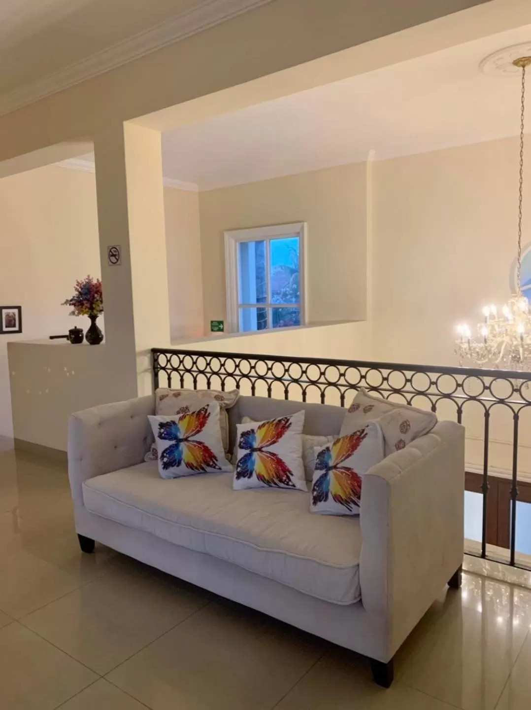 Seating area in Villa Segovia Cozumel