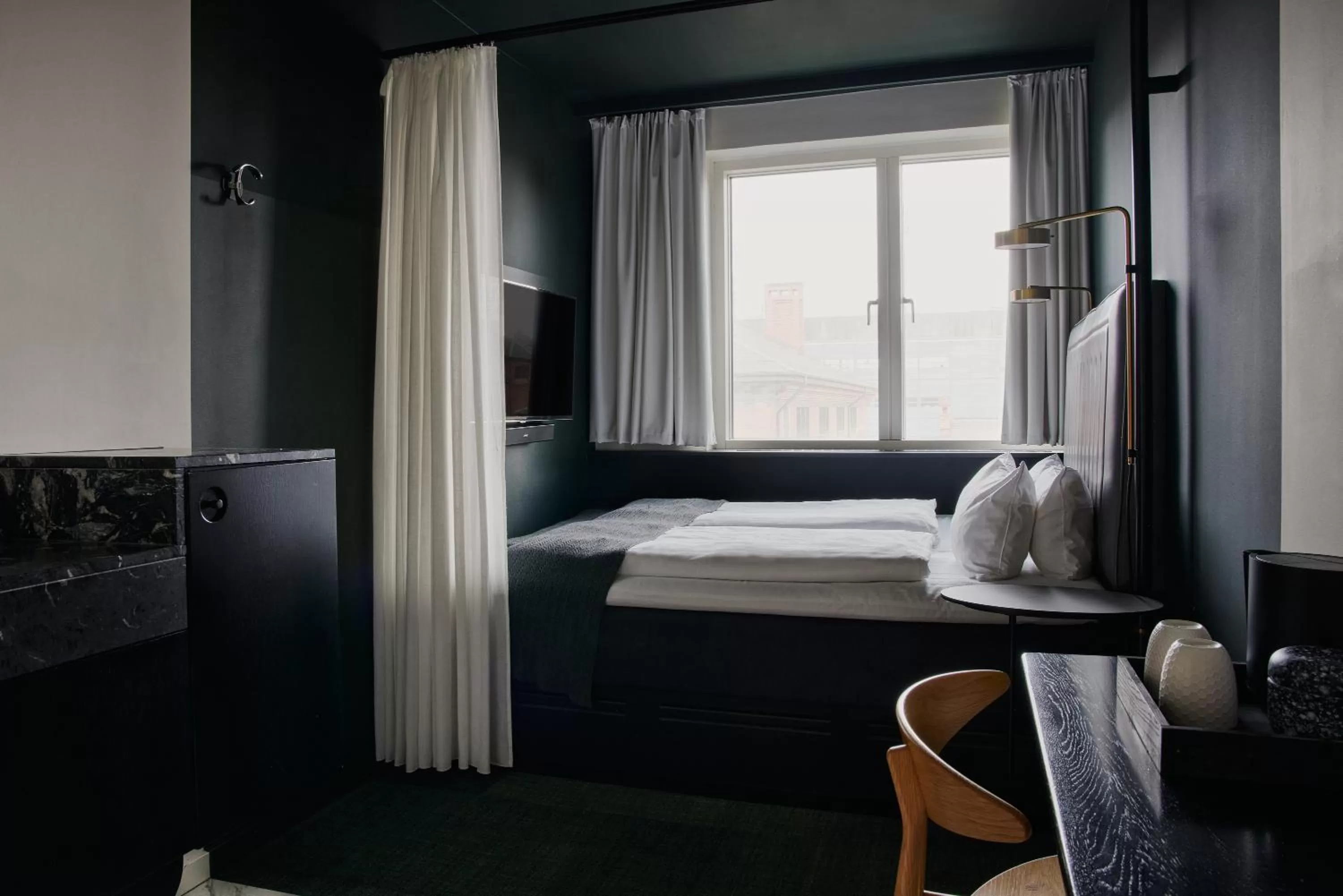 Decorative detail, Bed in Hotel Danmark