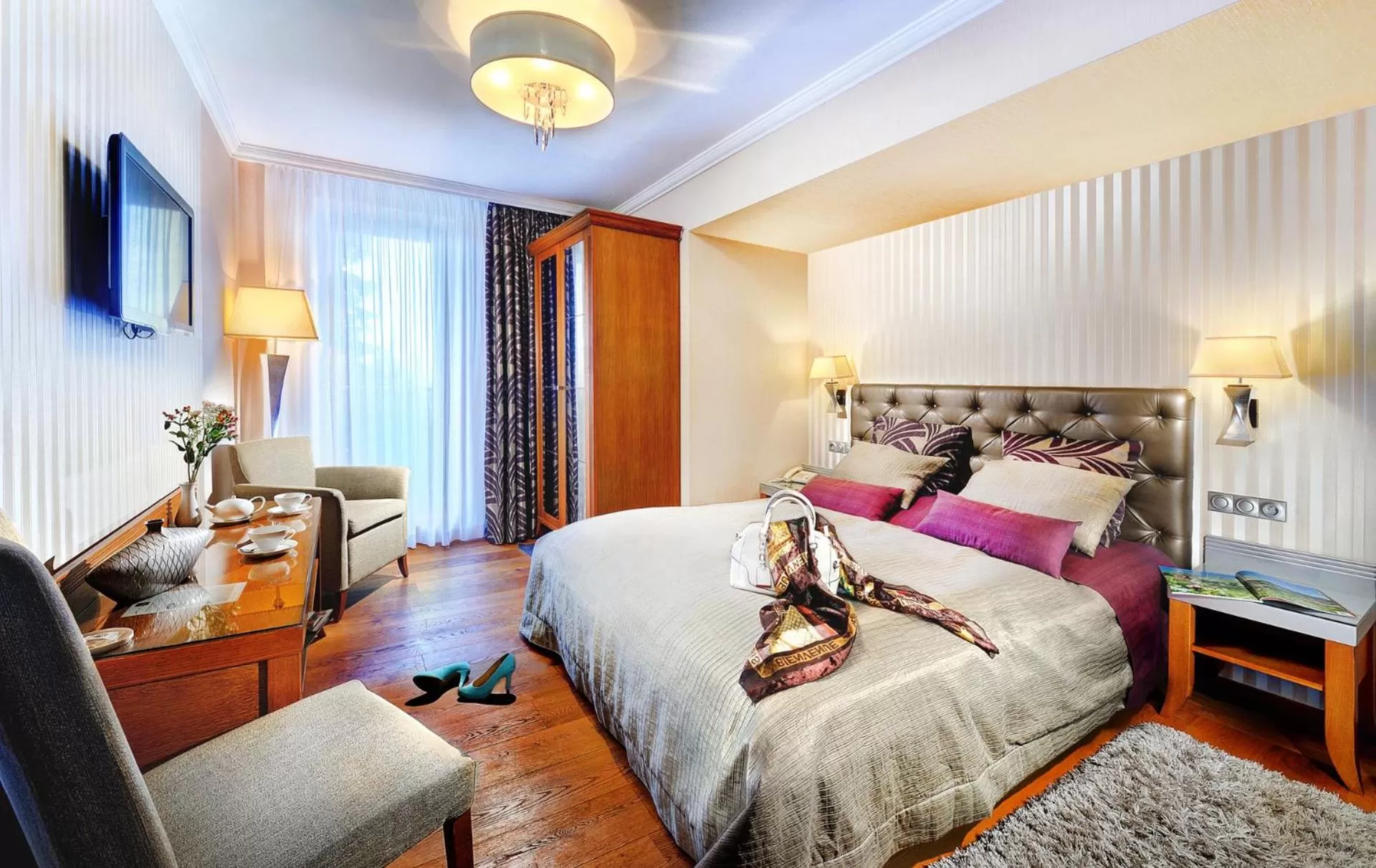 Bed in Grand Hotel Praha