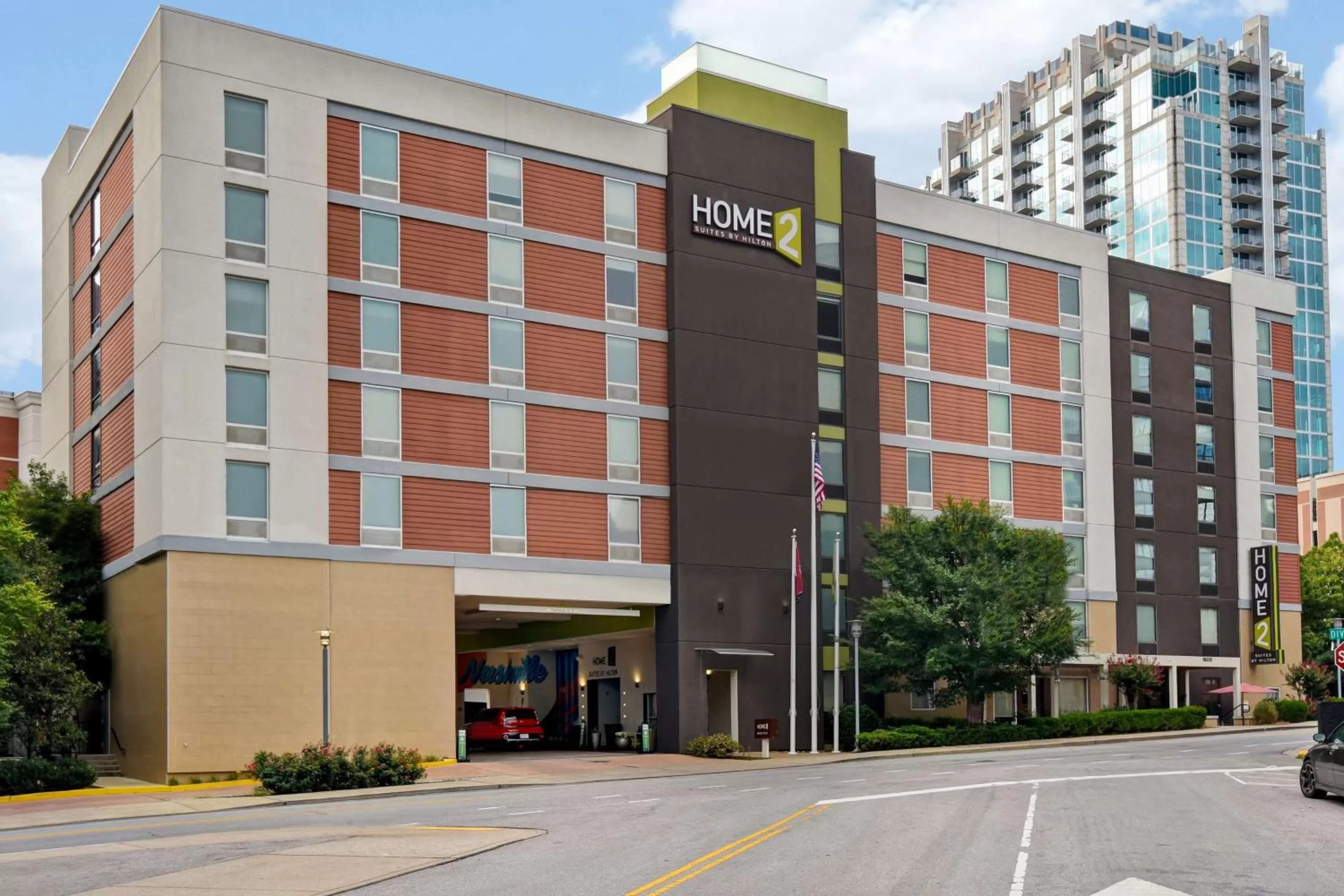 Property building in Home2 Suites by Hilton Nashville Vanderbilt, TN