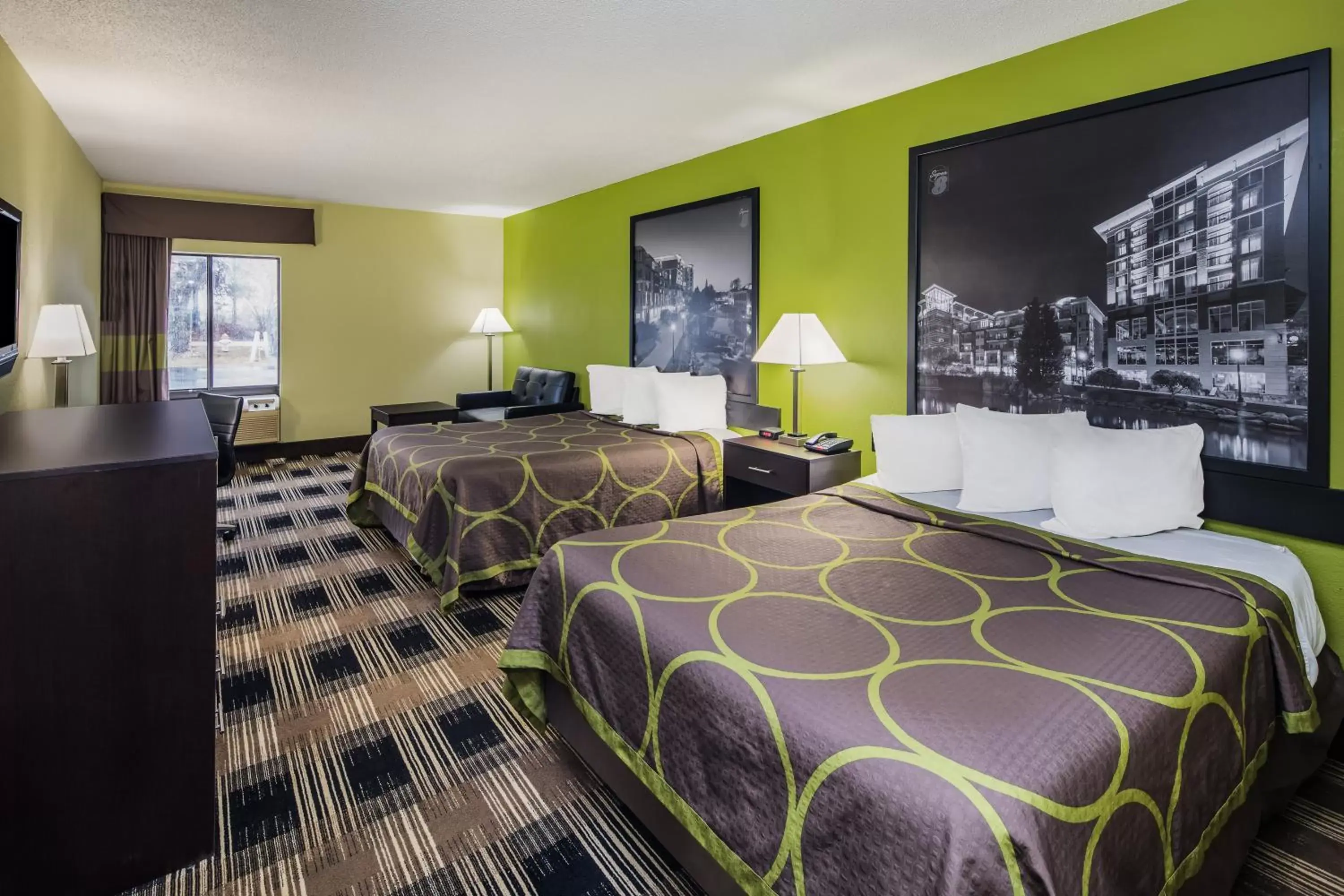 Queen Room with Two Queen Beds - Smoking in Super 8 by Wyndham Greer/Spartanburg Area Queen Room with Two Queen Beds - Smoking in Super 8 by Wyndham Greer/Spartanburg Area
