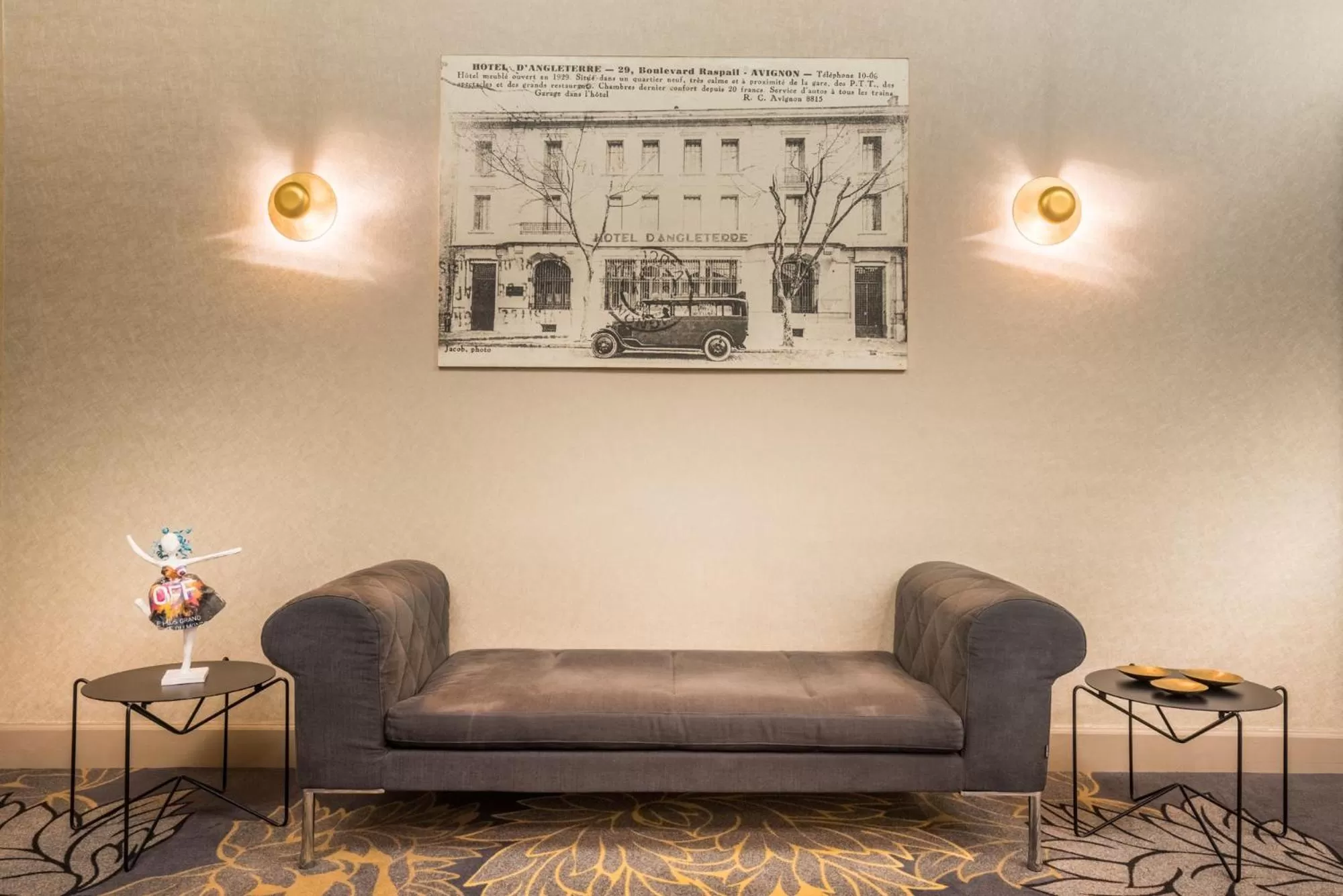 Living room in Hotel d'Angleterre