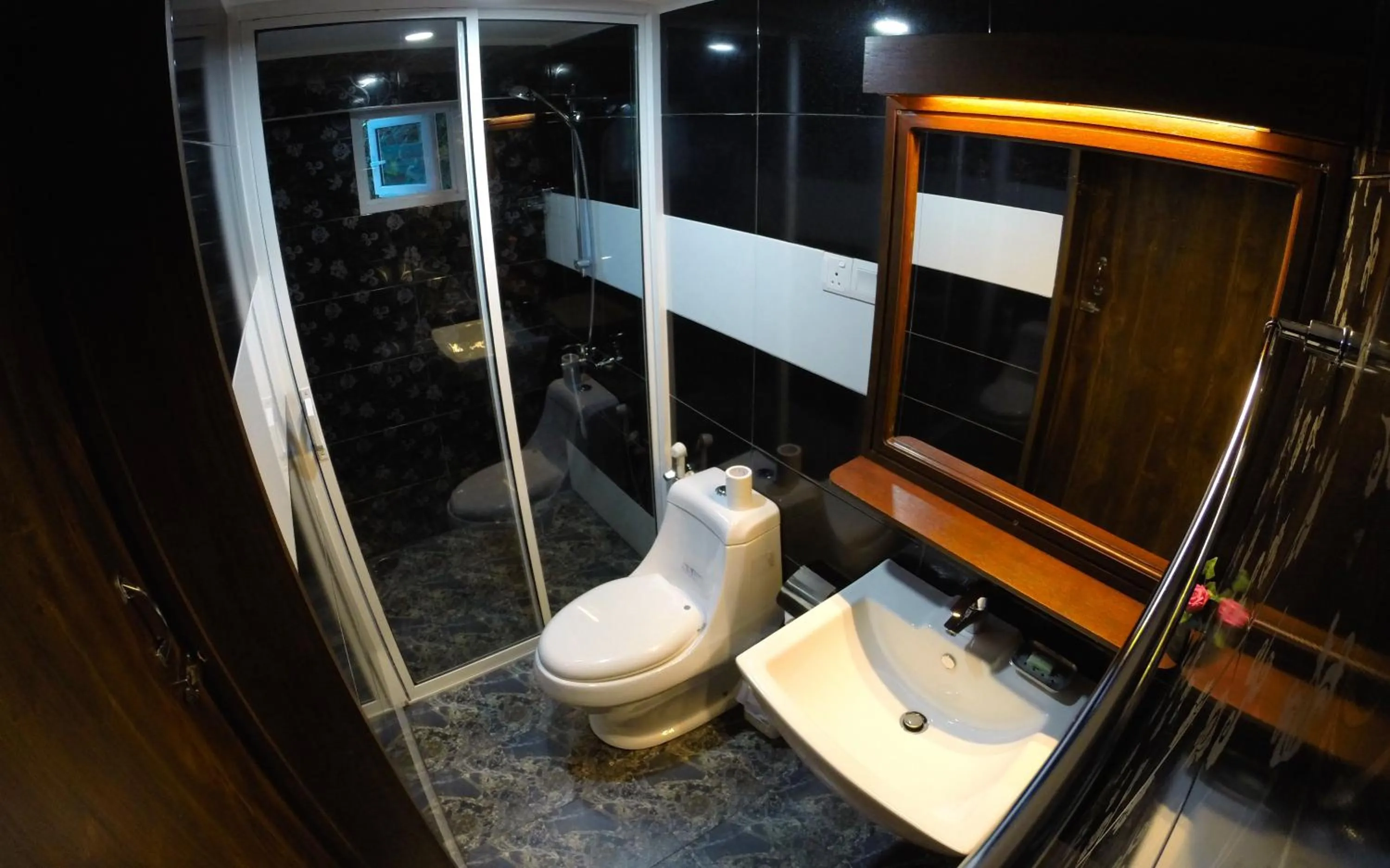 Shower in Winter Villa