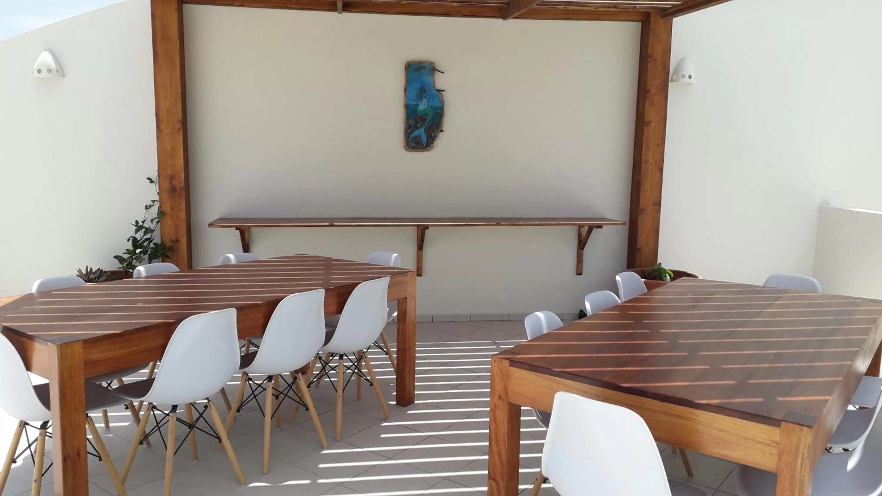 Balcony/Terrace, Dining Area in B&B Sereia Azul Boa Vista