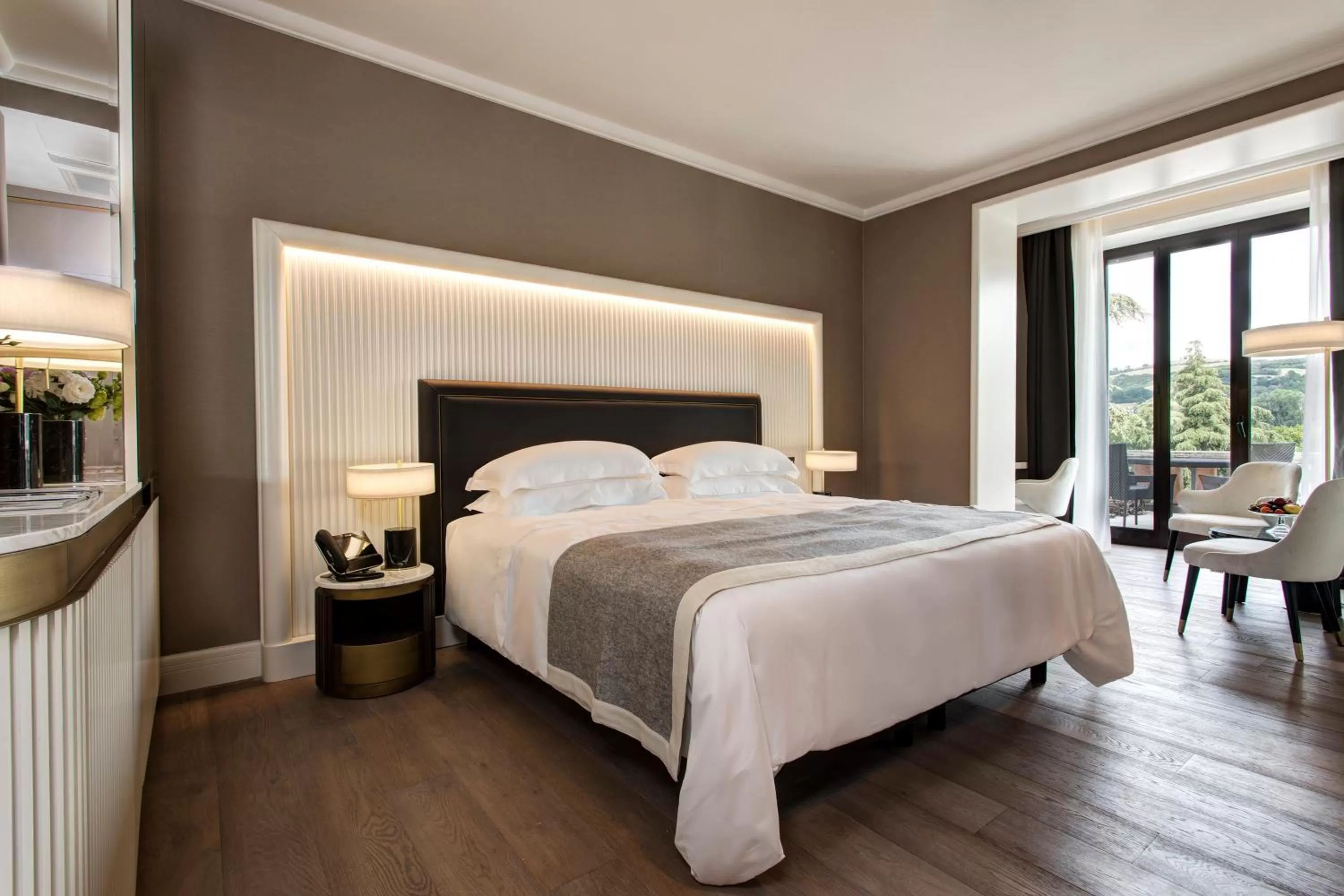 View (from property/room), Bed in Grand Hotel Castrocaro Longlife Formula