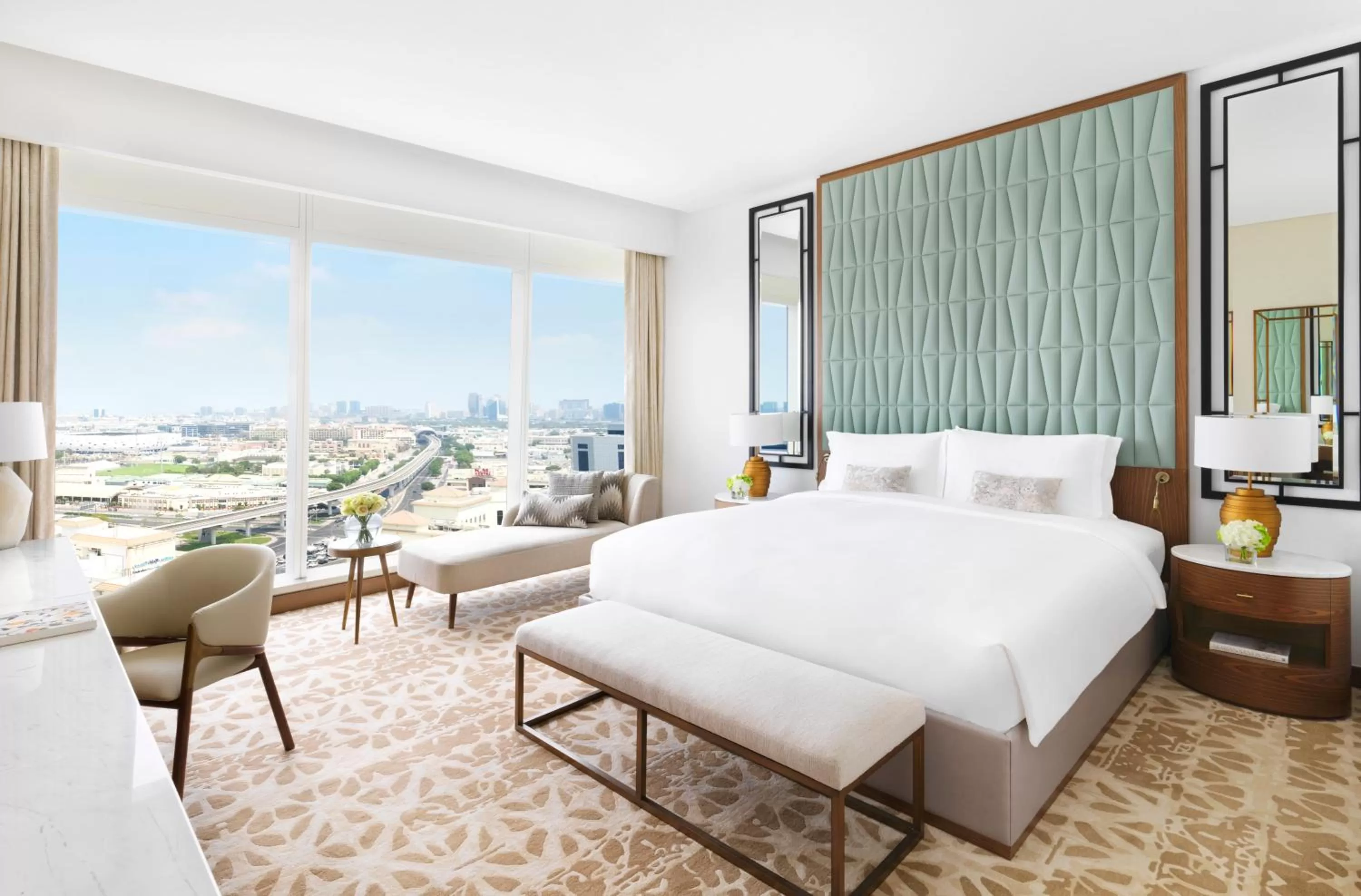 Bedroom, Bed in Sofitel Dubai The Obelisk