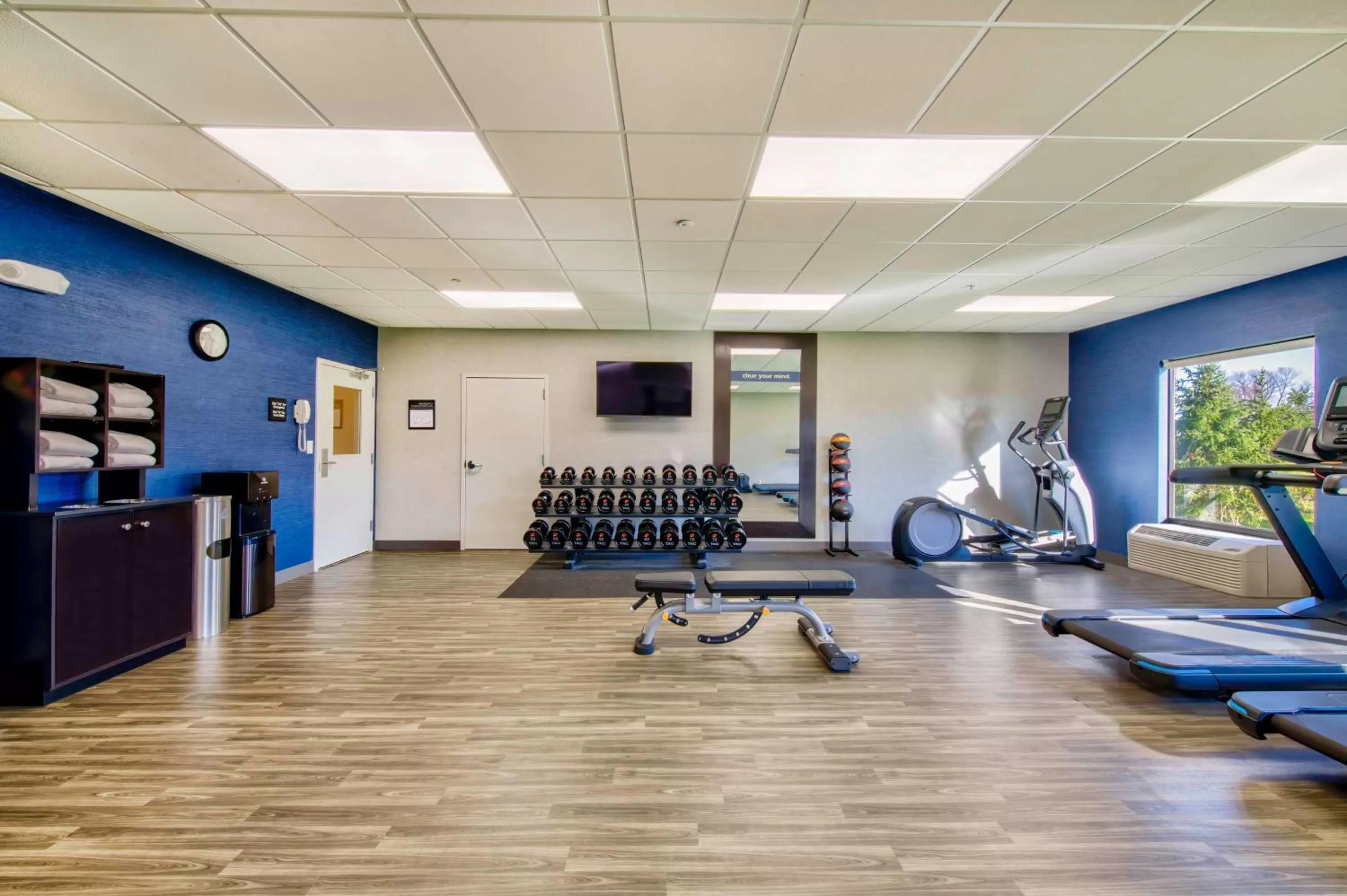 Fitness centre/facilities in Hampton Inn Cortland