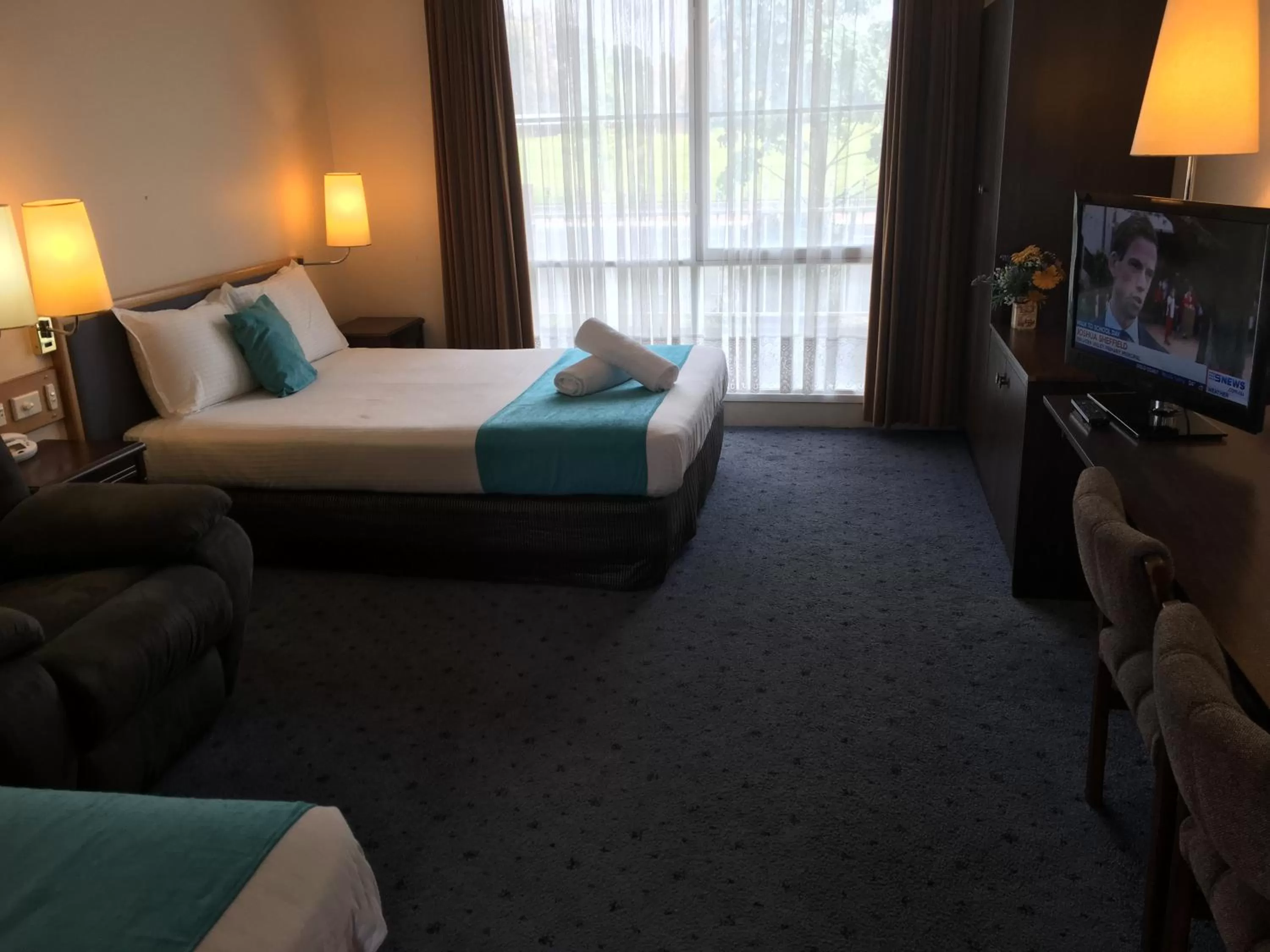 Bedroom, Bed in Australia Park Motel