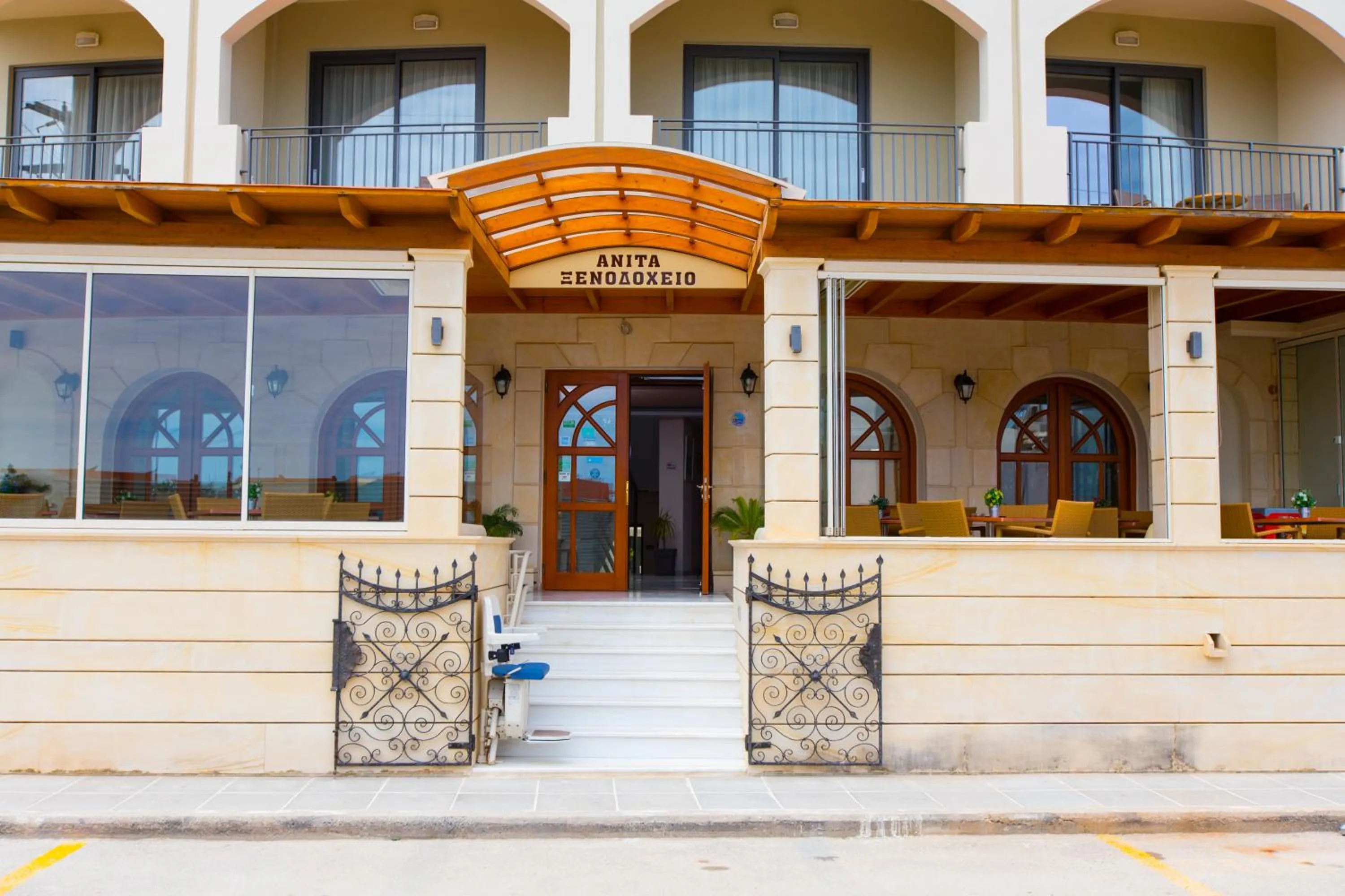 Facade/entrance in Anita Beach Hotel- Adults Only