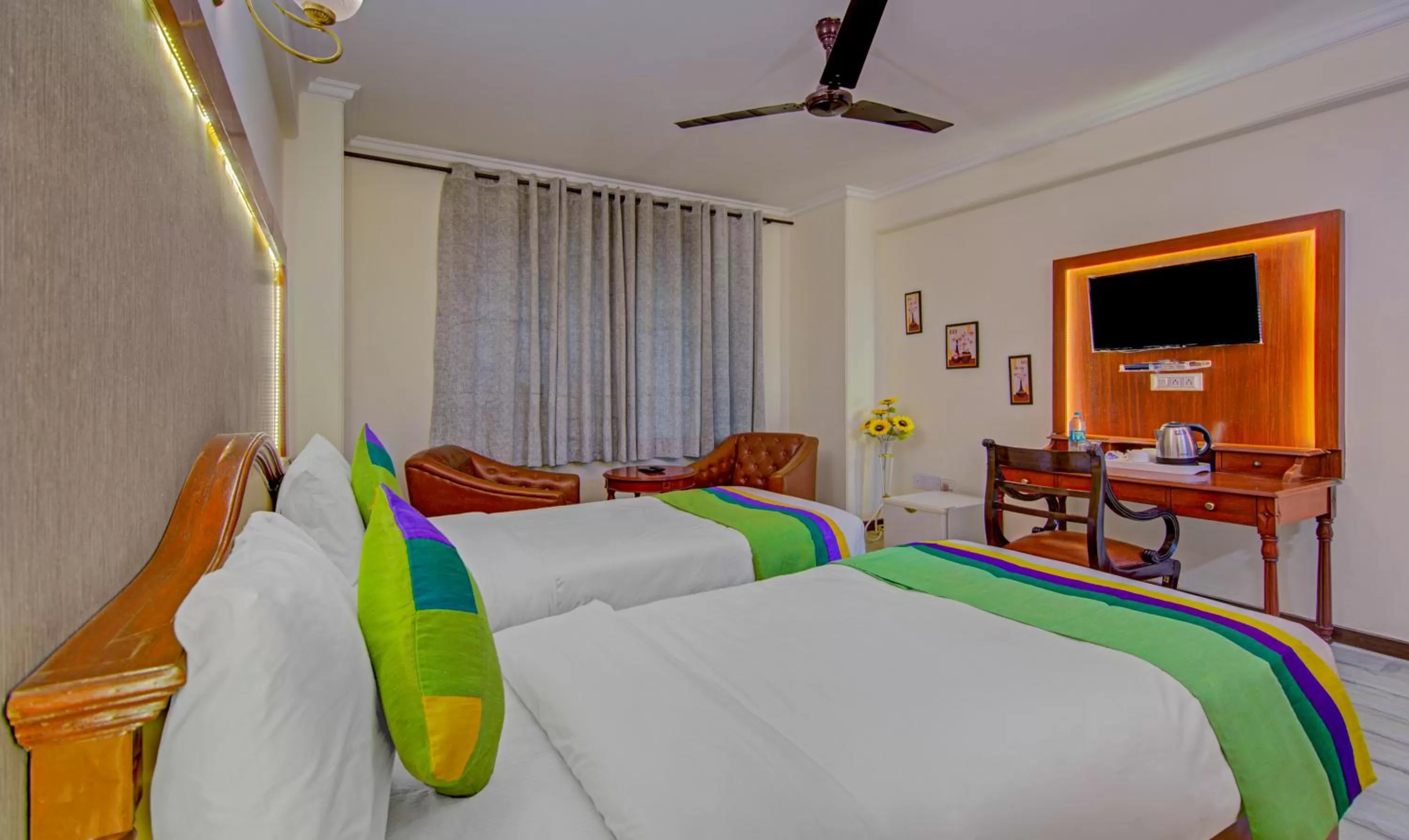 TV and multimedia, Bed in Treebo Corporate Park