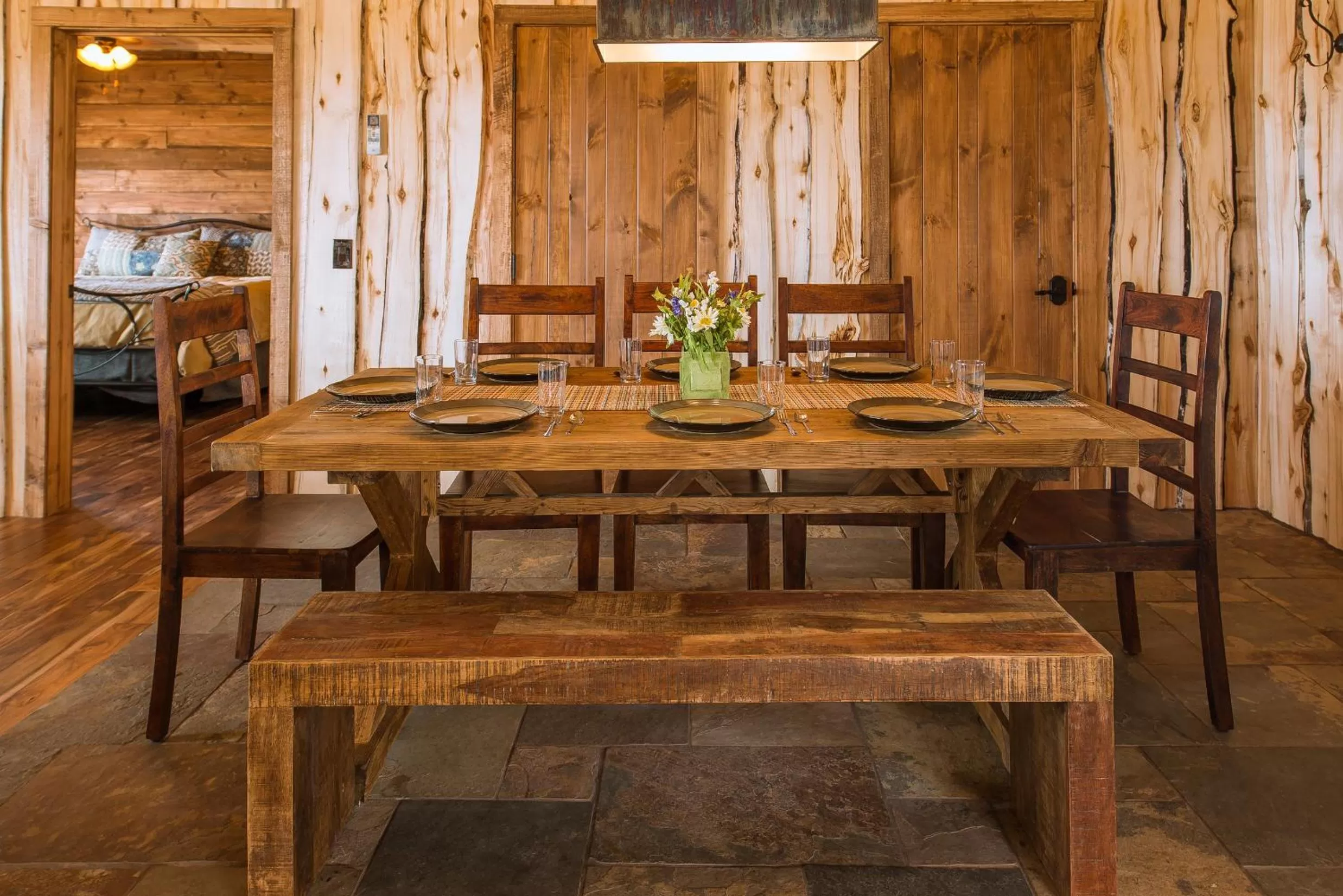 Dining area in Zion Mountain Ranch