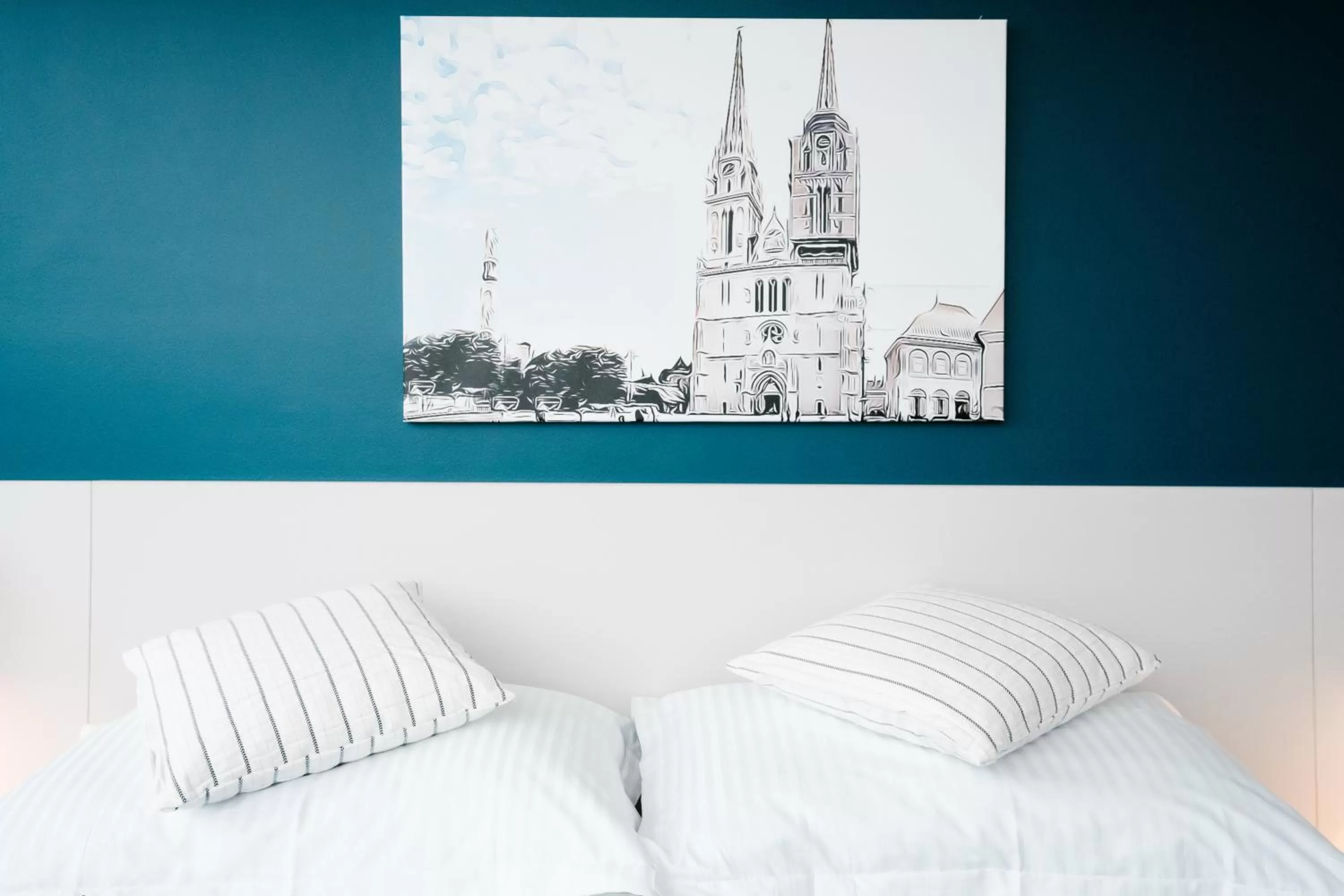 Decorative detail, Bed in Hotel Blue