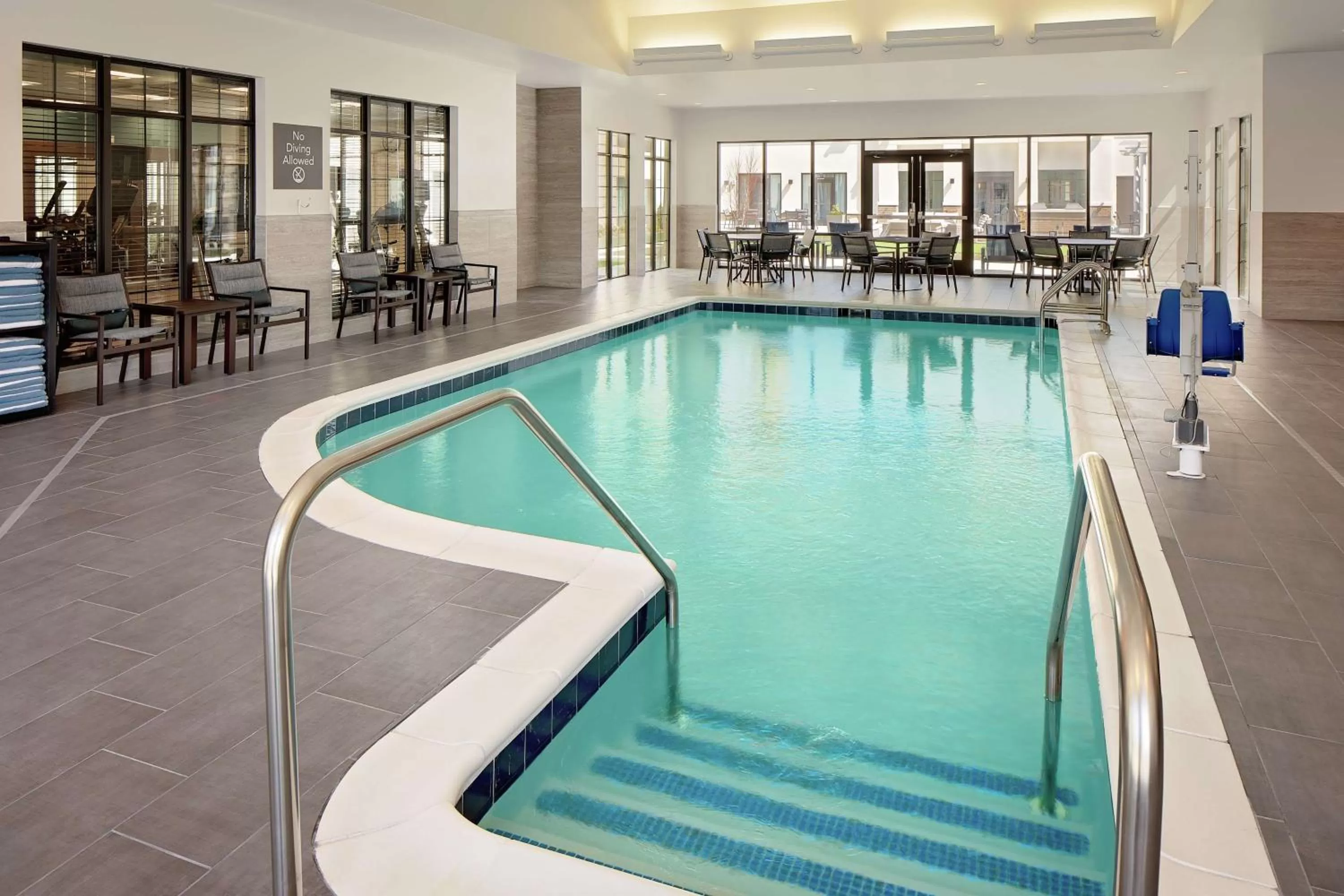 Pool view in Homewood Suites By Hilton Ronkonkoma