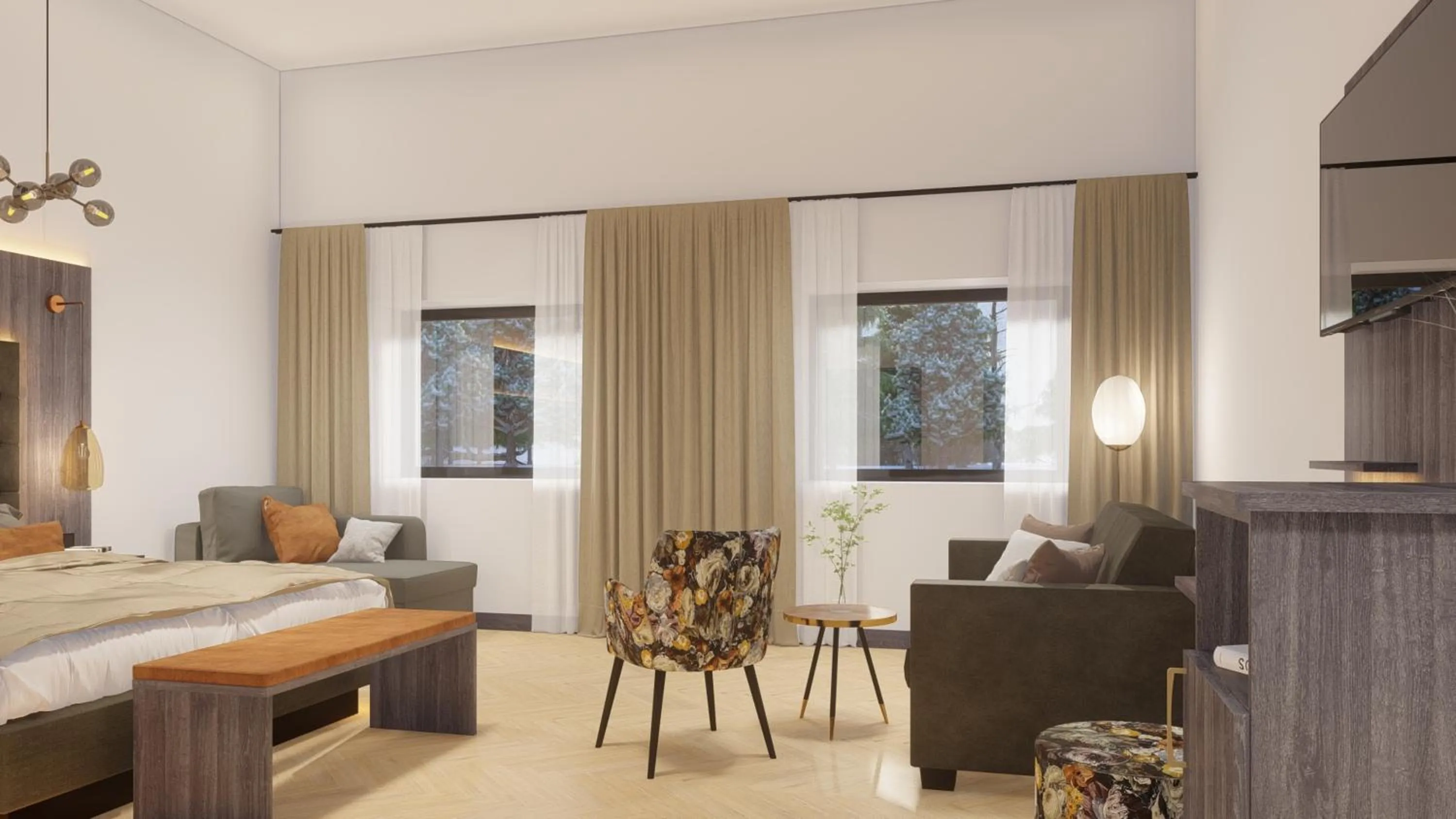 Bed in Hotel Pension Residenz