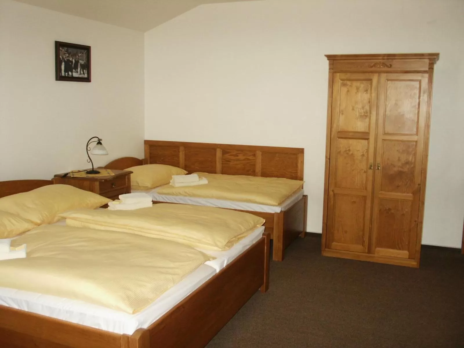 Bed in Hotel Krakonoš