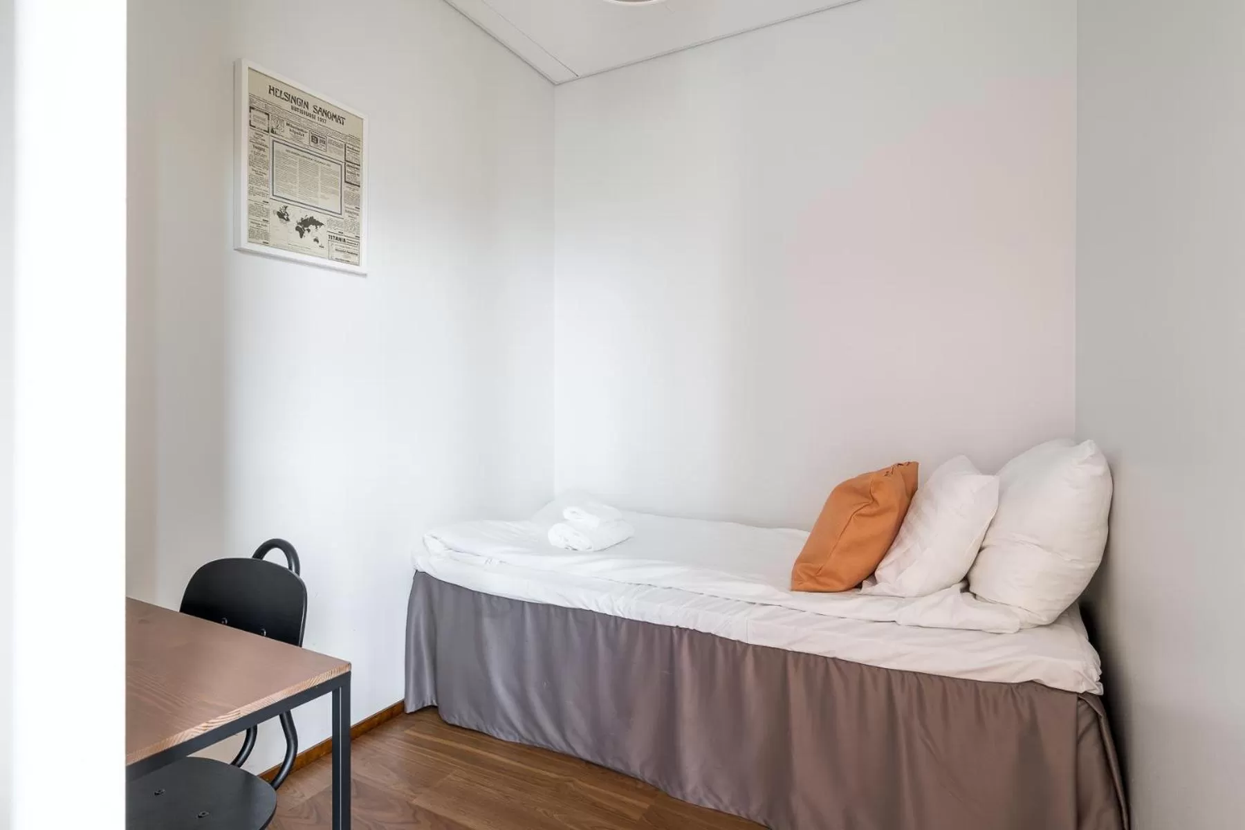 Bed in Hiisi Hotel Helsinki Jätkäsaari