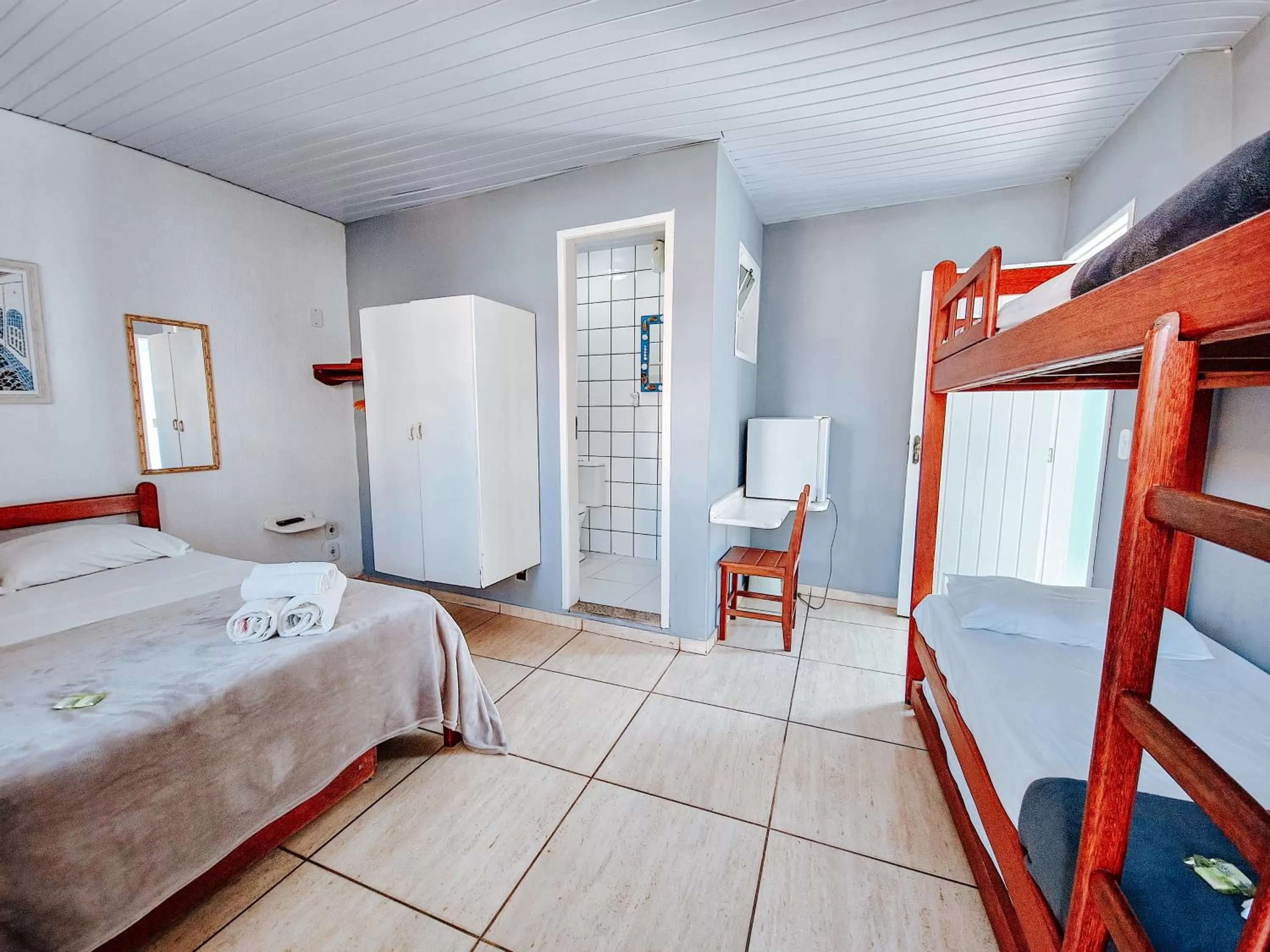 Bed in Pousada Água Marinha