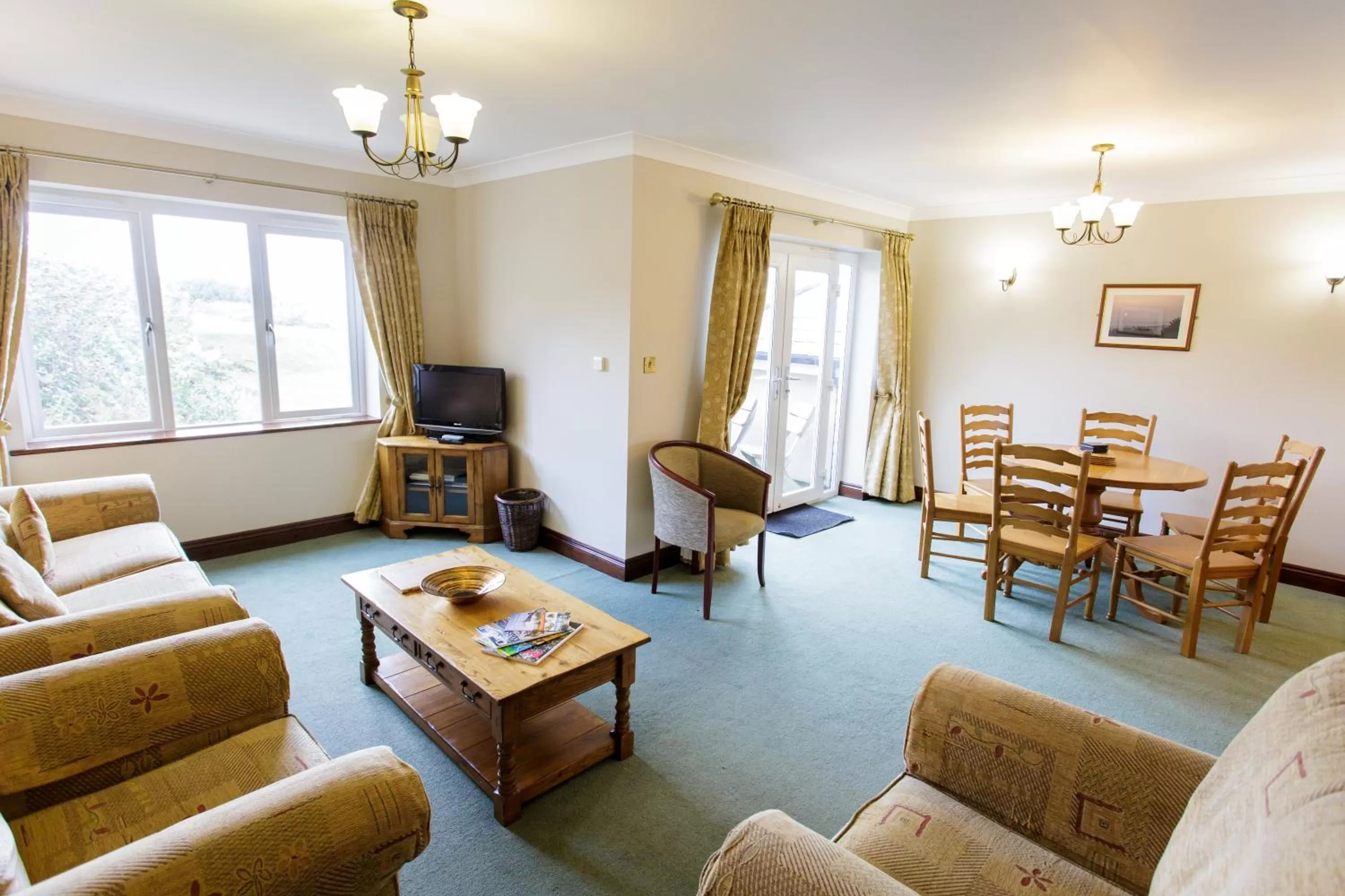 Living room in Porth Veor Manor Villas & Apartments