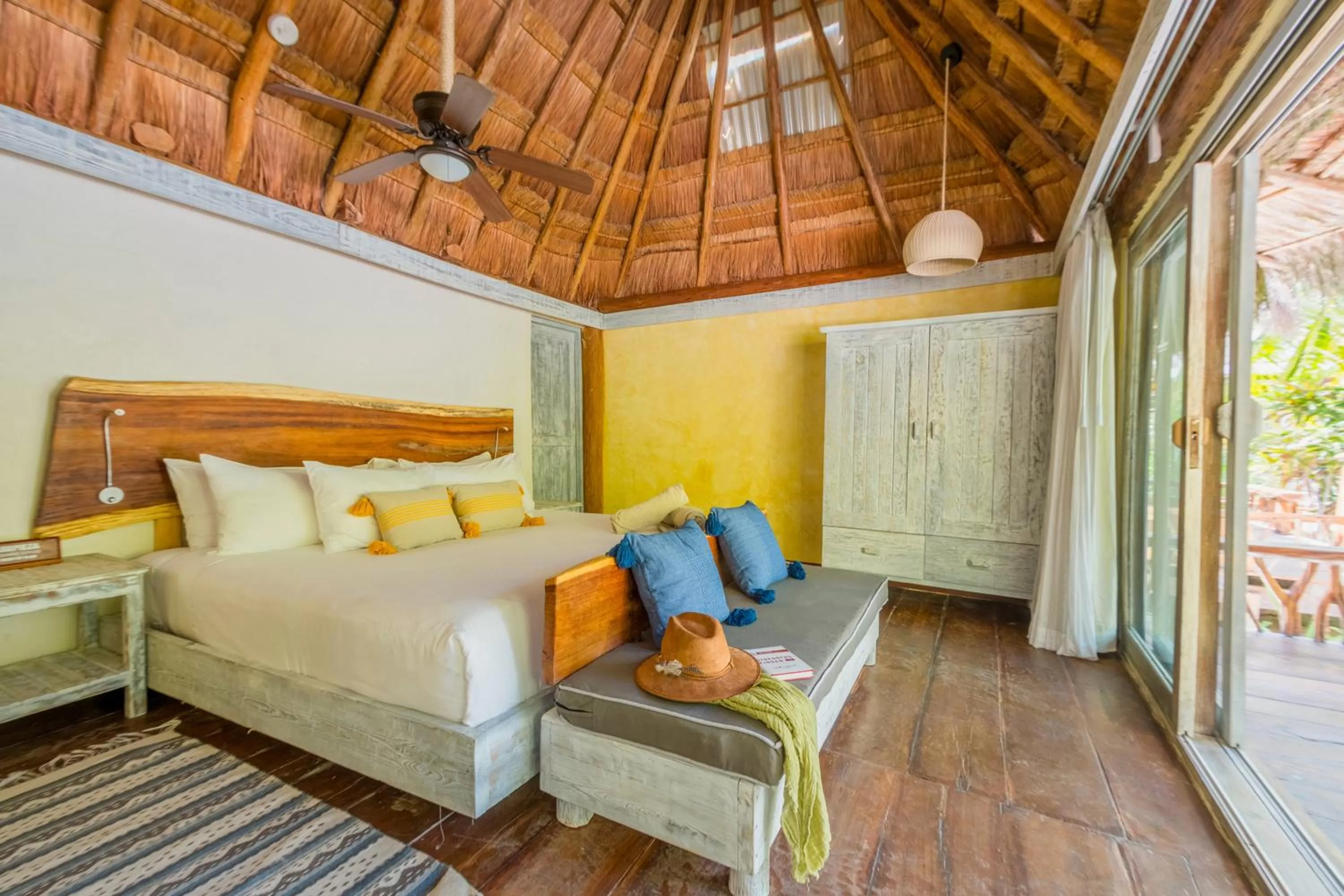 Bedroom, Bed in Villa Pescadores Tulum-Beachfront hotel by Ahau Collection