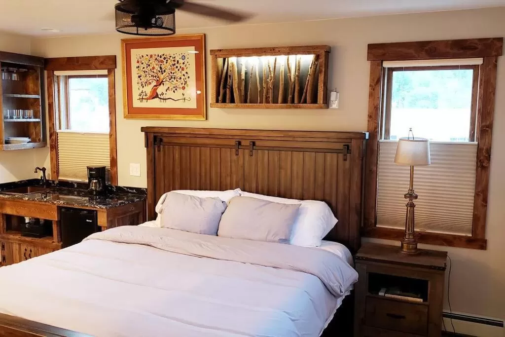 Bed in Clear Creek Inn