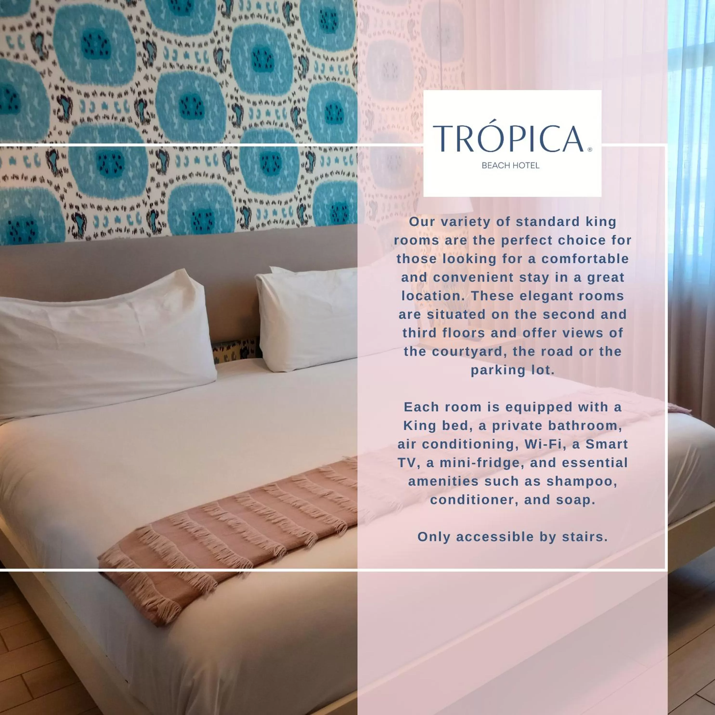 Bed in Trópica Beach Hotel