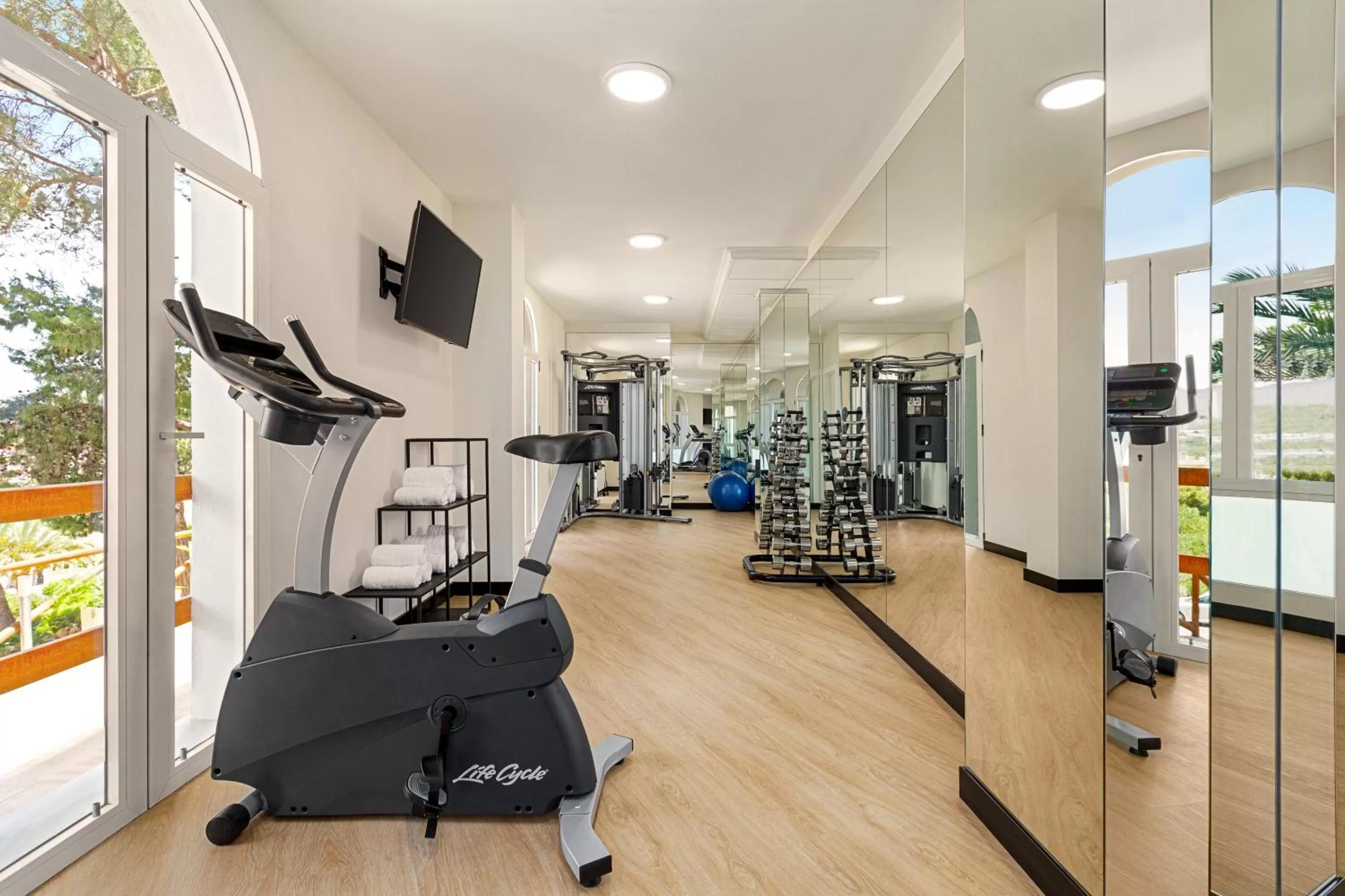 Fitness centre/facilities in Ramada Resort by Wyndham Puerto de Mazarron