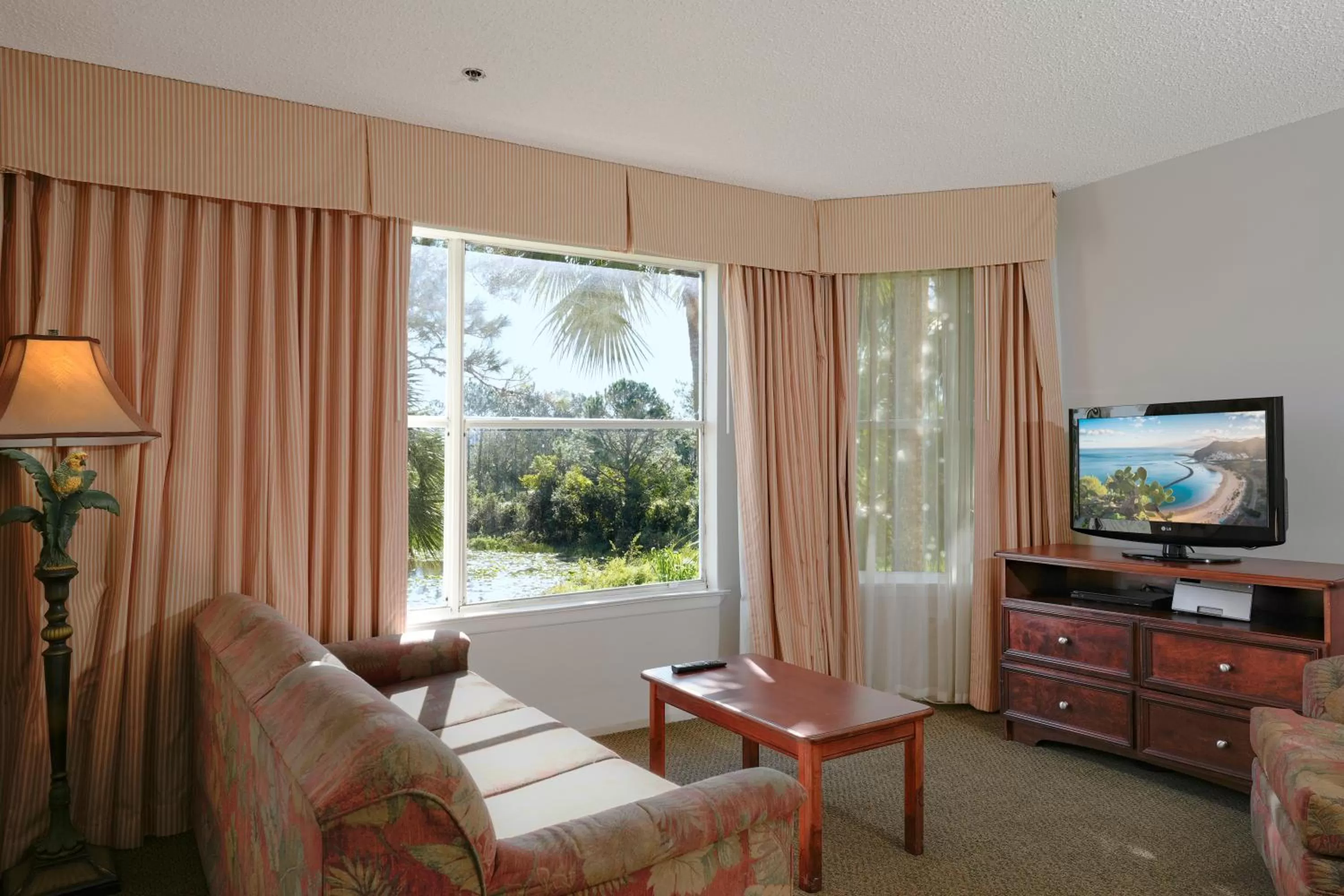 Living room in Parc Corniche Condominium Suites
