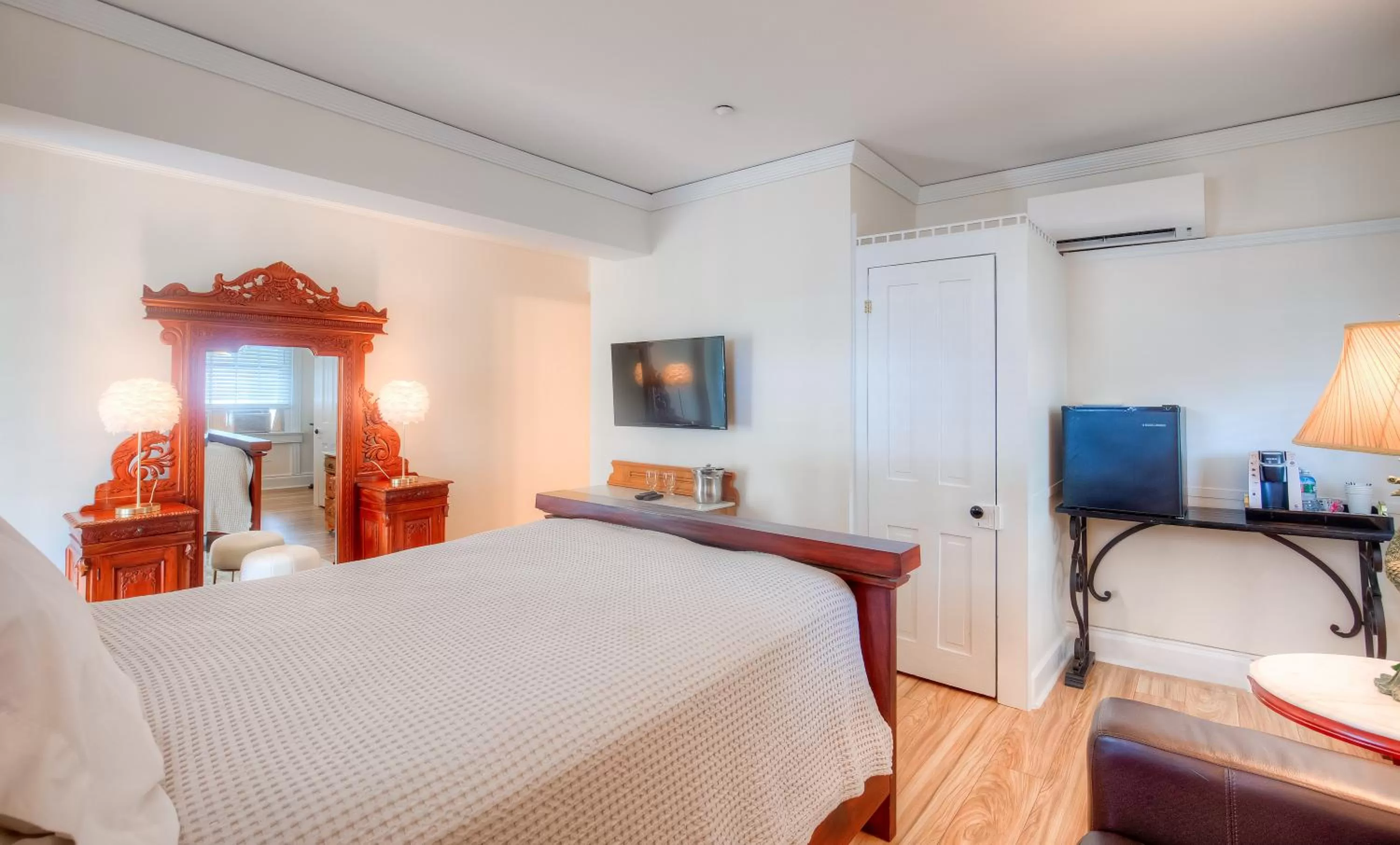 Bed in Elaine's Cape May Boutique Hotel