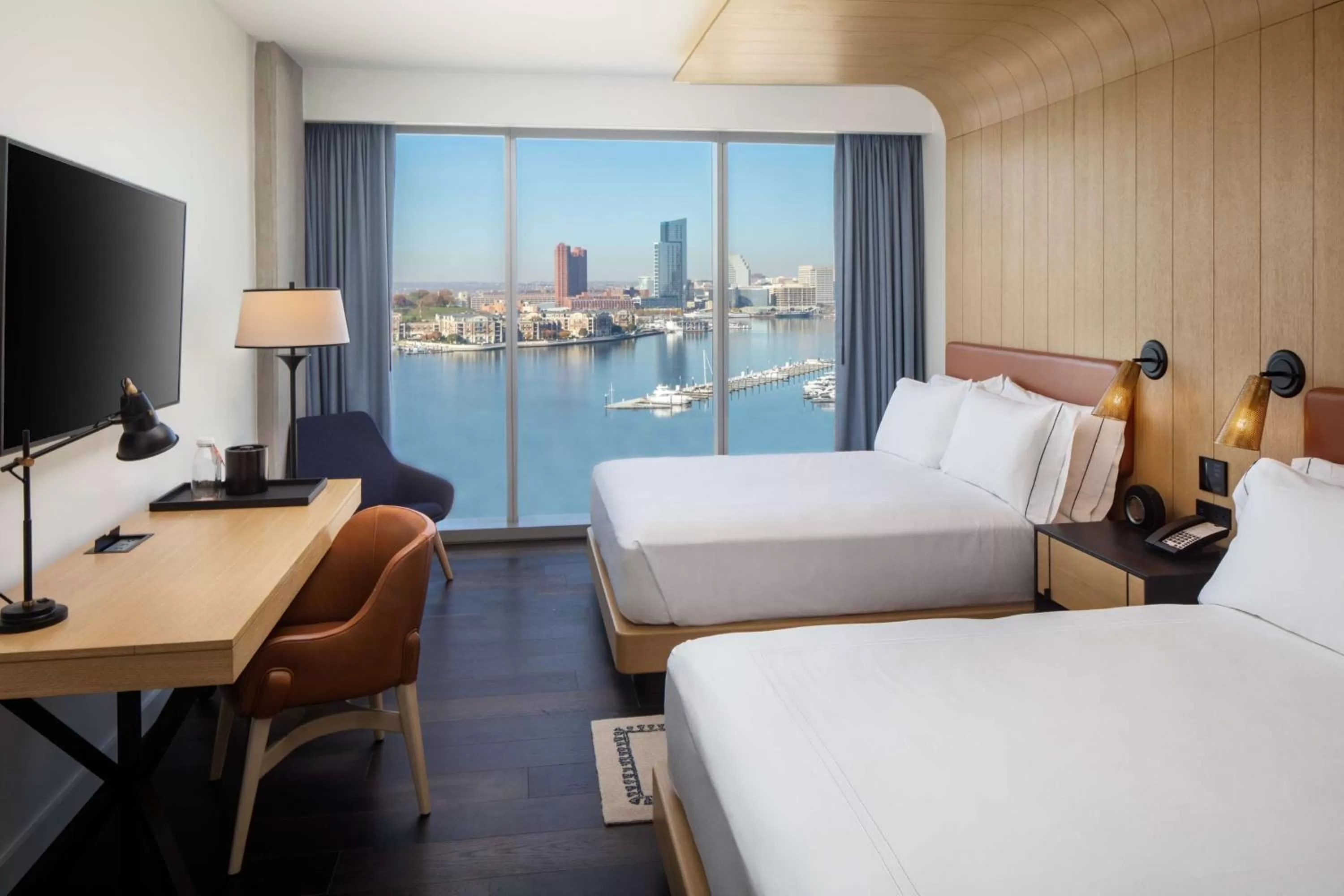 Bedroom, Bed in Canopy By Hilton Baltimore Harbor Point - Newly Built