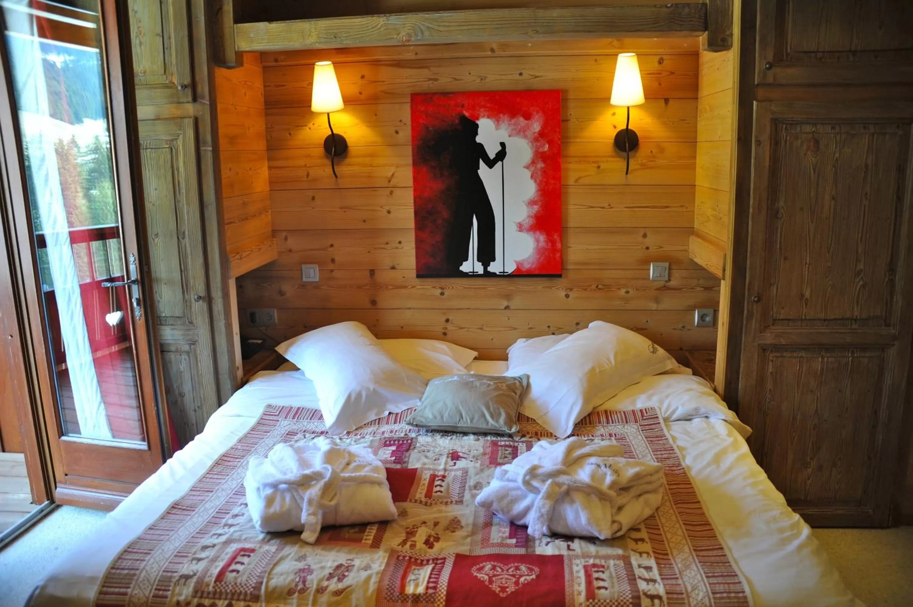 Bed in Hôtel Chalet Alpage