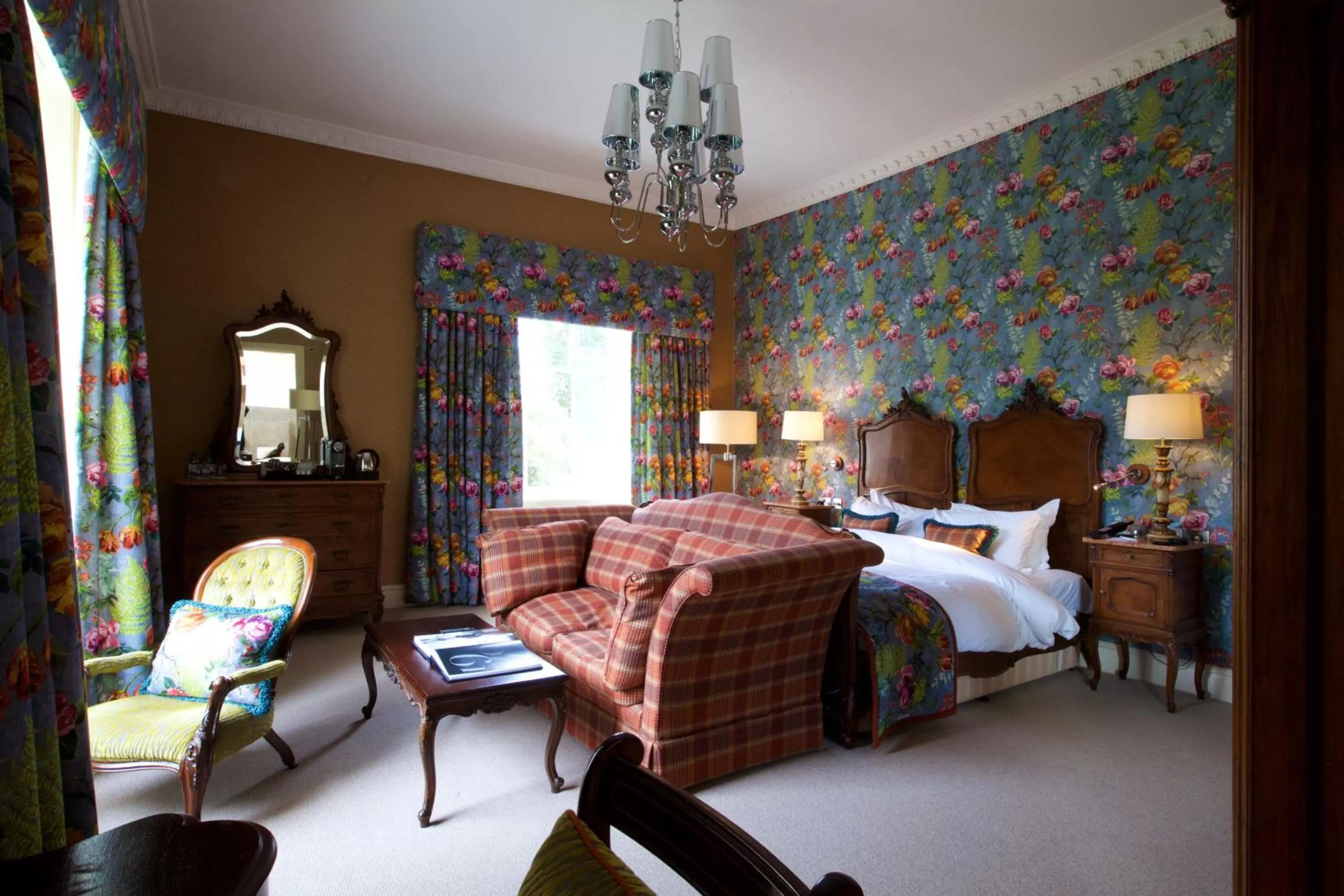 Photo of the whole room, Bed in Storrs Hall Hotel on the shore of Lake Windermere