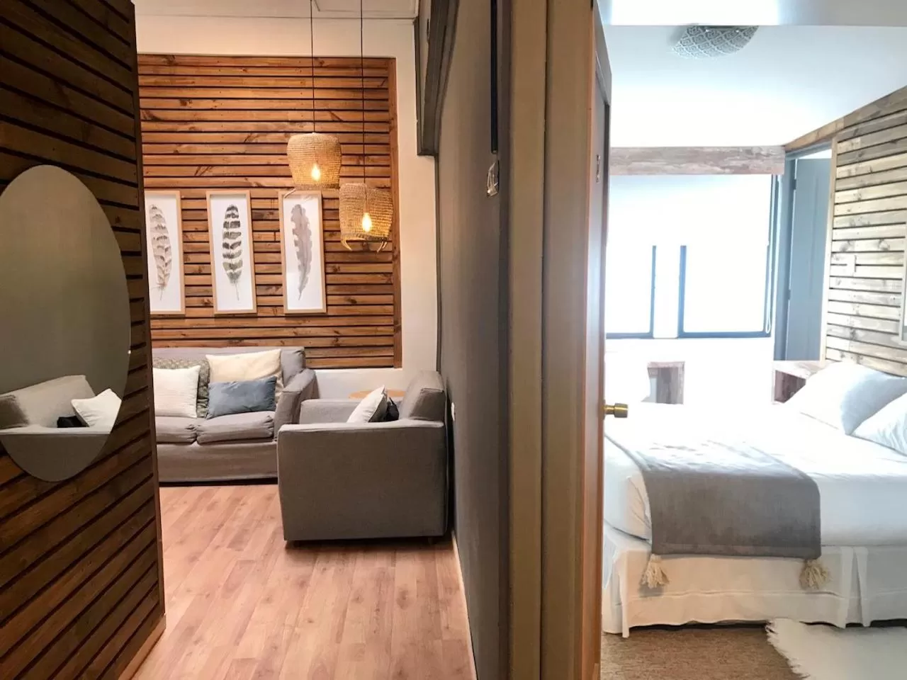 Communal lounge/ TV room, Bed in Etnico Bío Bío Hotel