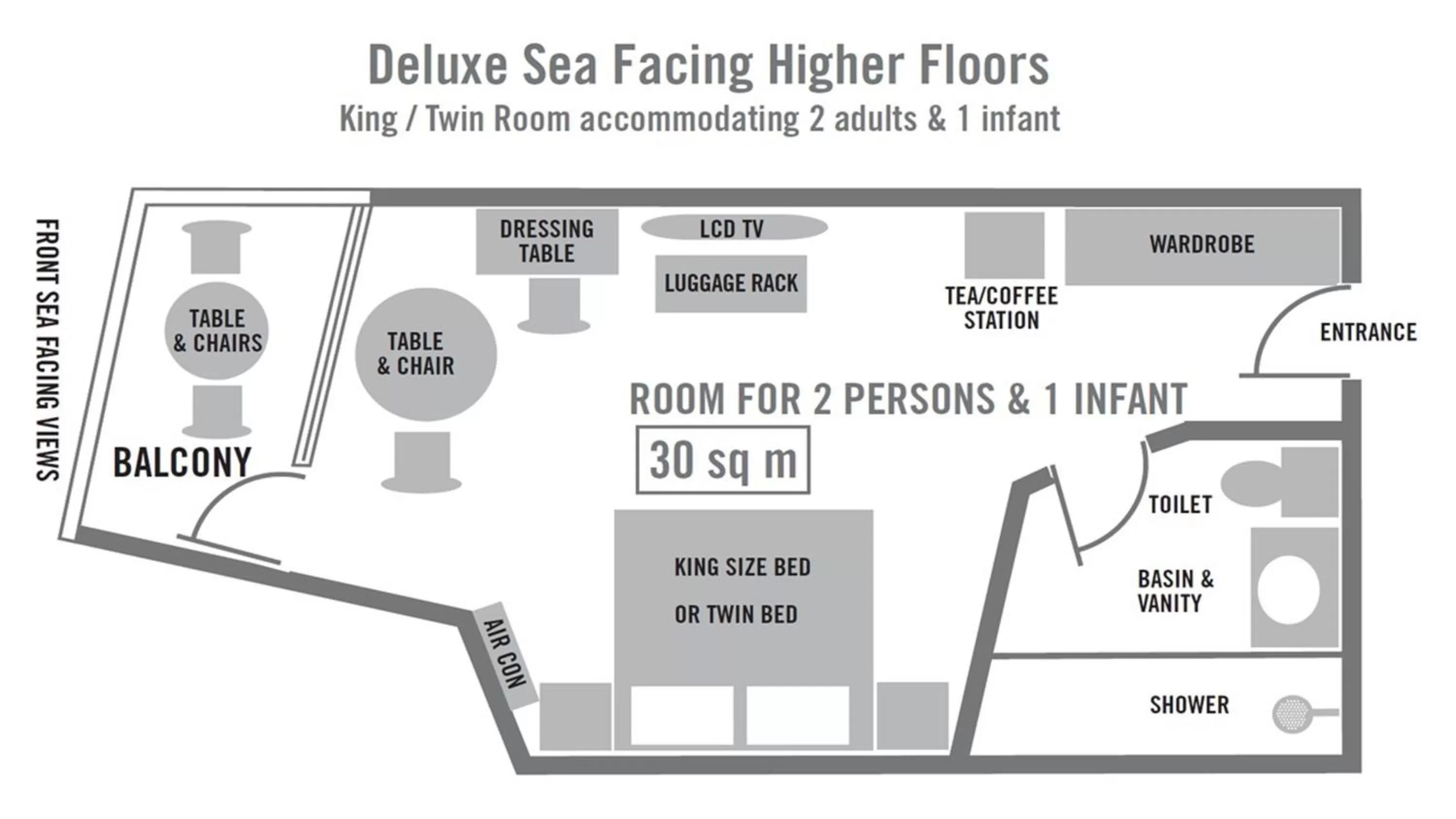 Floor plan in Blue Waters Hotel