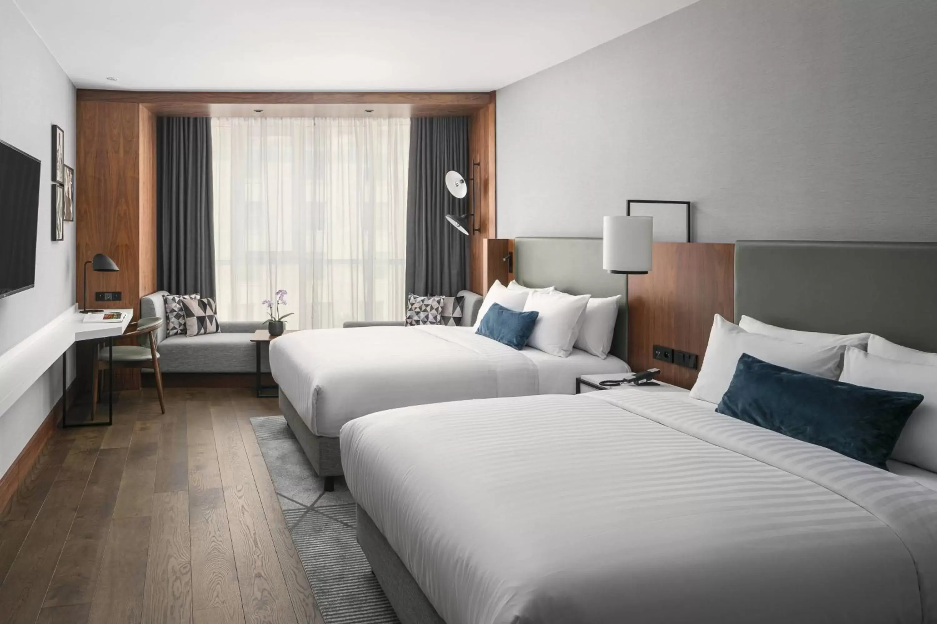 Club Guest Room, M Club access, 2 Queen in Prague Marriott Hotel Club Guest Room, M Club access, 2 Queen in Prague Marriott Hotel