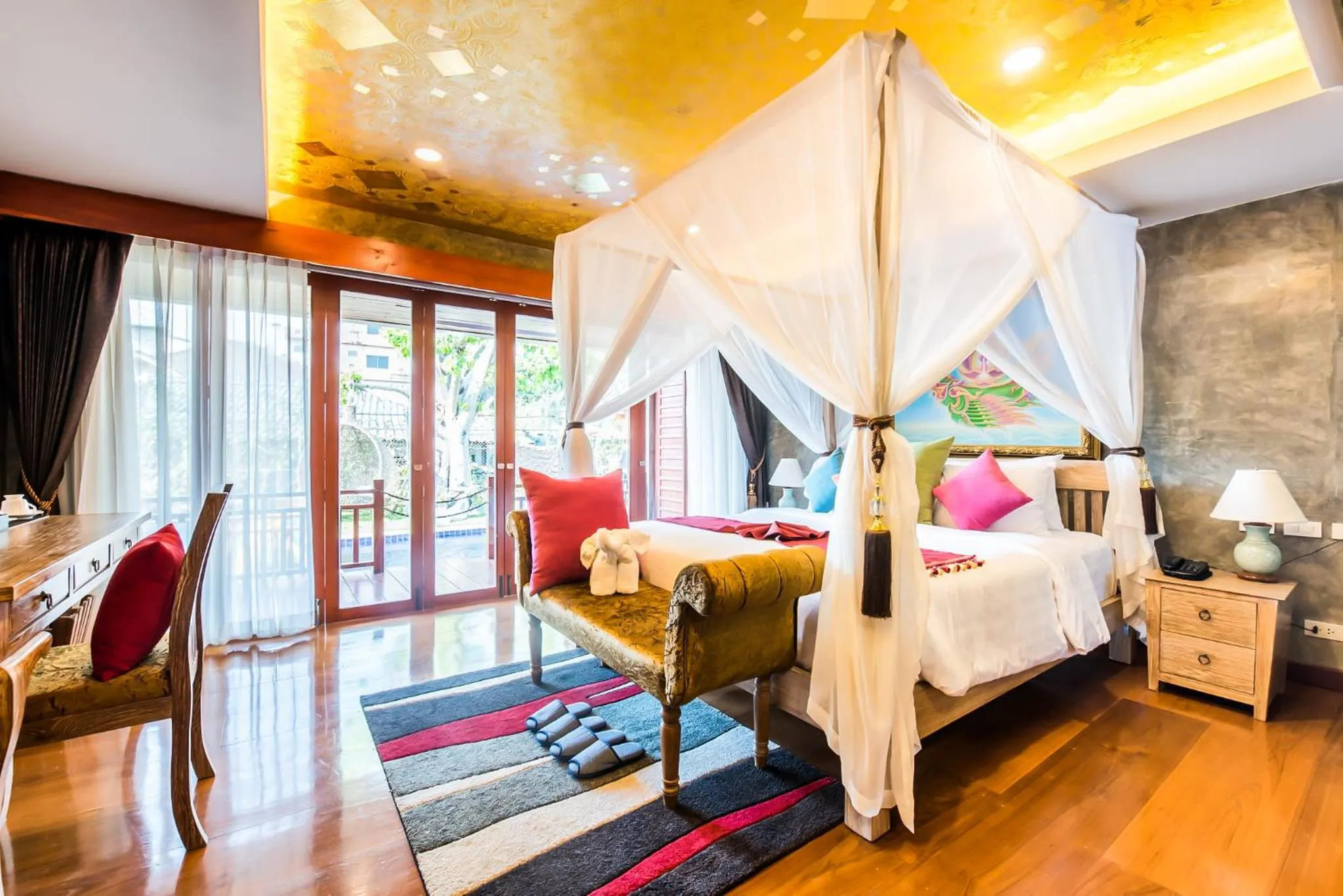 Decorative detail, Bed in The Chaya Resort and Spa