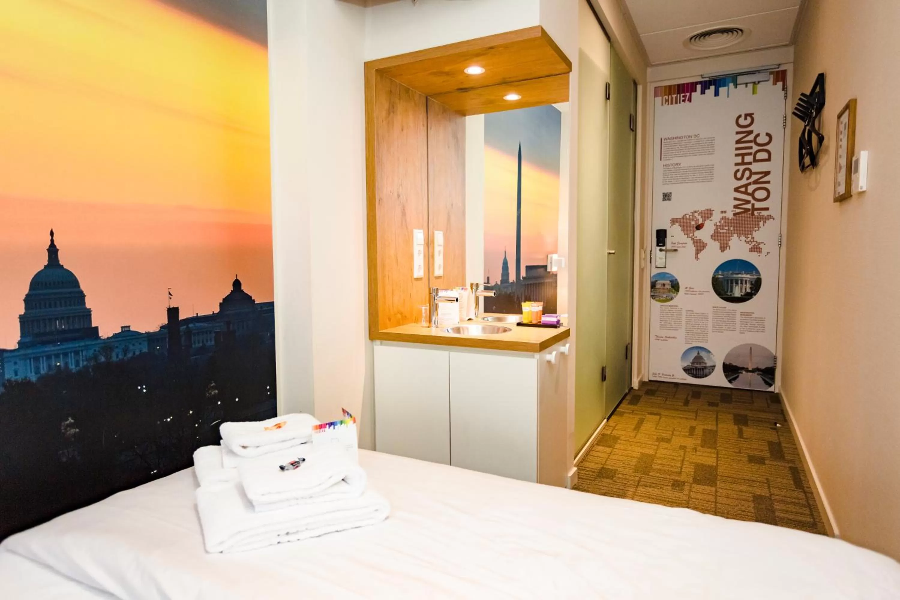 Bed in Citiez Hotel Amsterdam