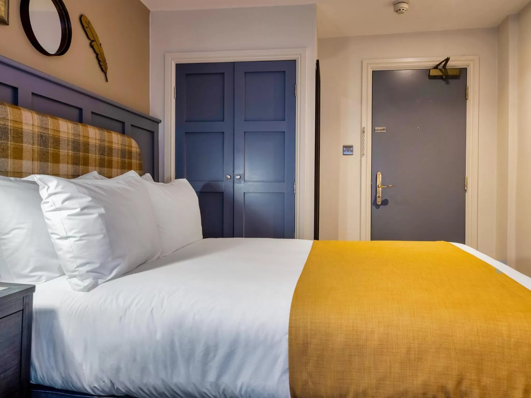 Bed in The Feathers Hotel