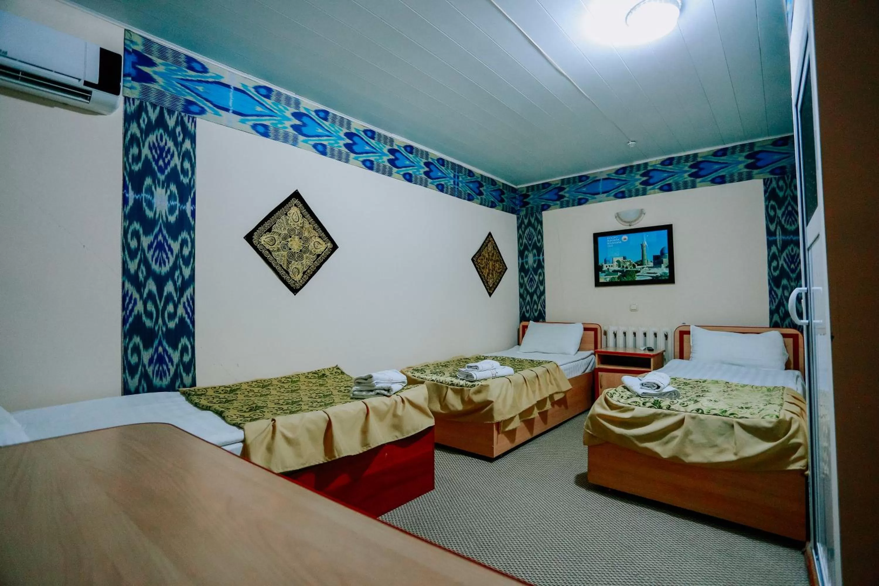 Bed in Bukhara house hotel