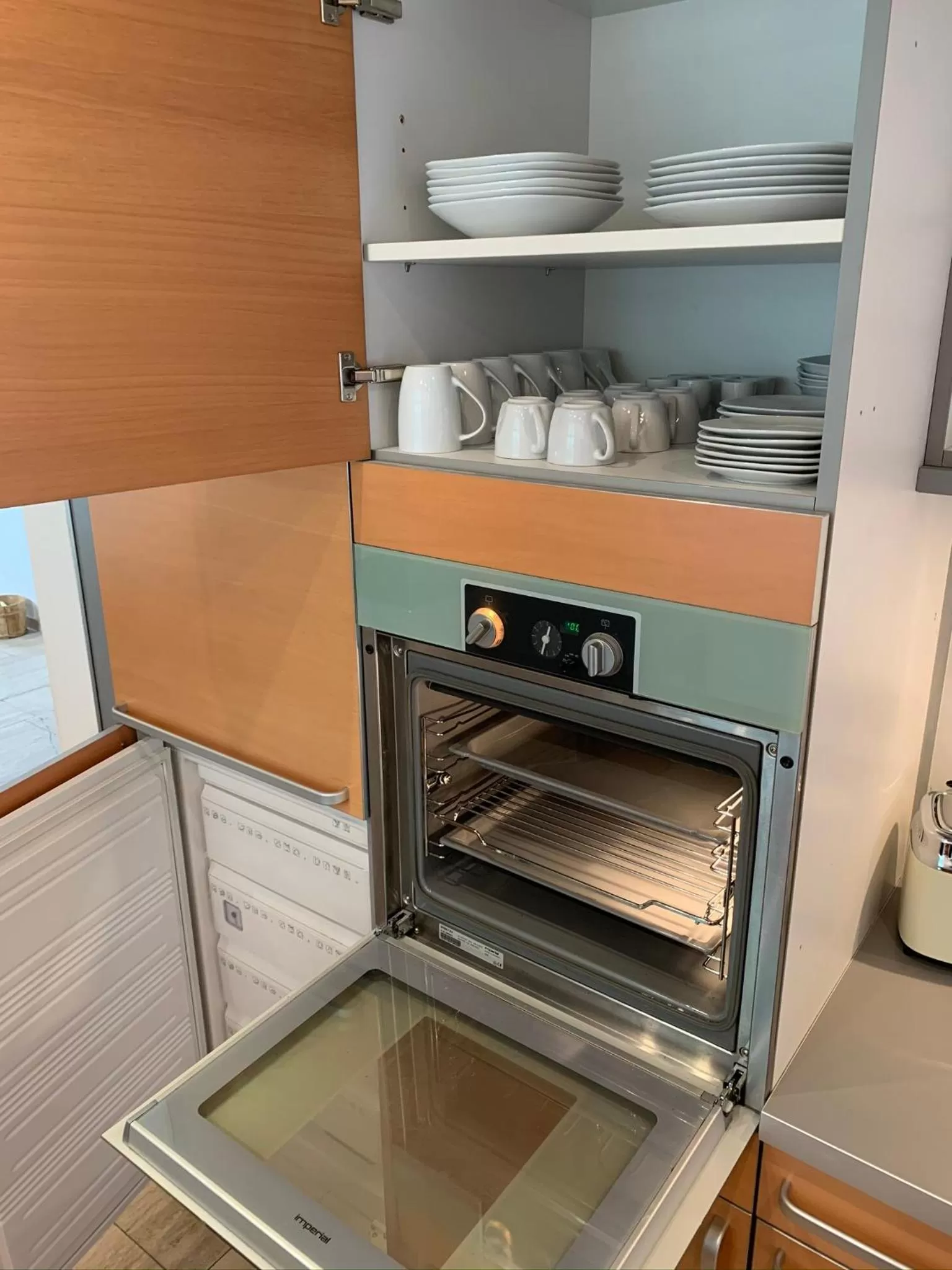 Kitchen or kitchenette in Park-Lodge Am Rohrbusch