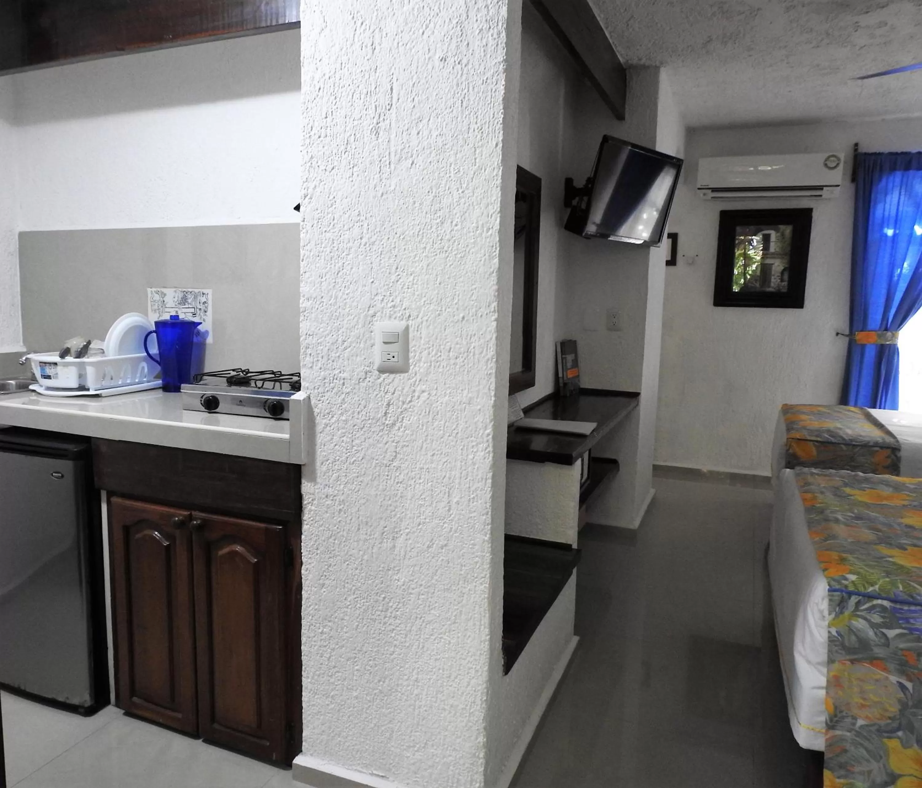Kitchen or kitchenette in Eco-hotel El Rey del Caribe