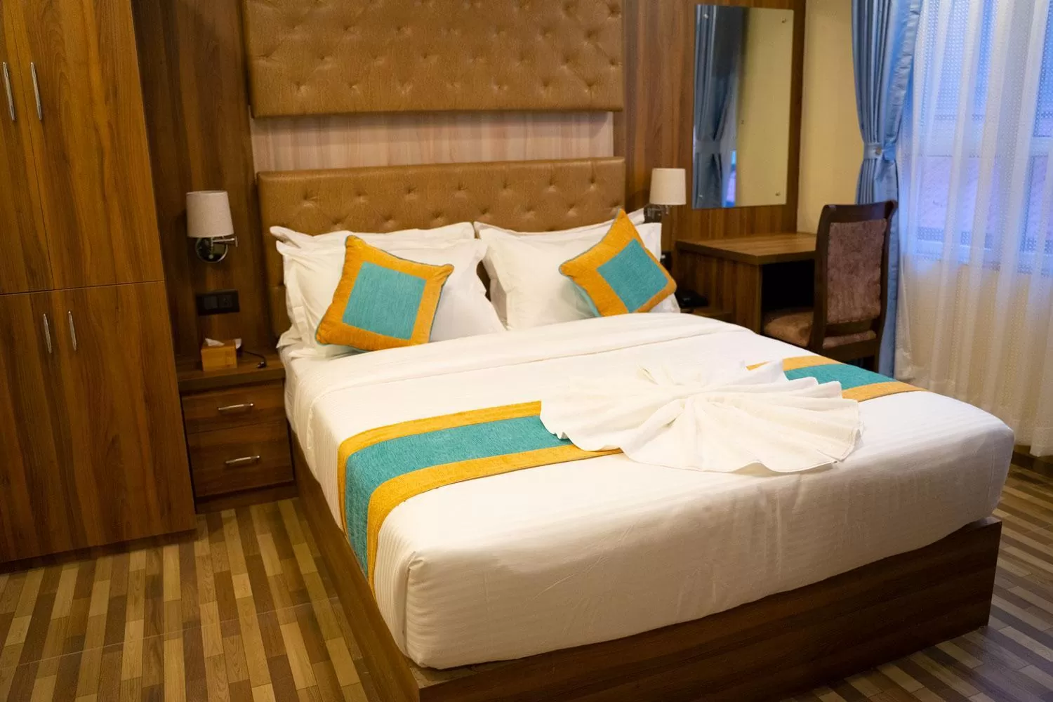 Bed in Grand Yak Boutique Hotel