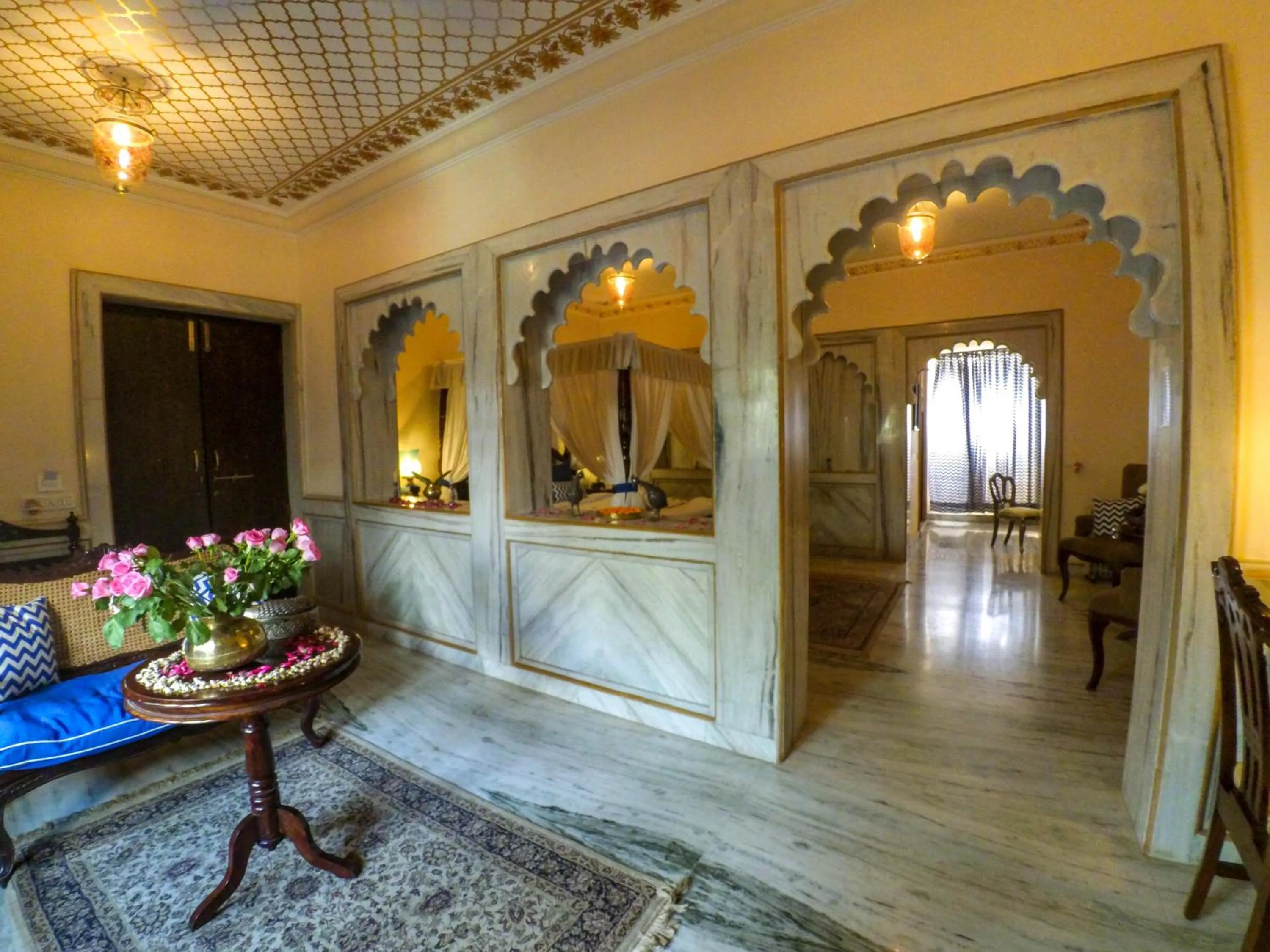 Seating area in Hotel Udai Kothi