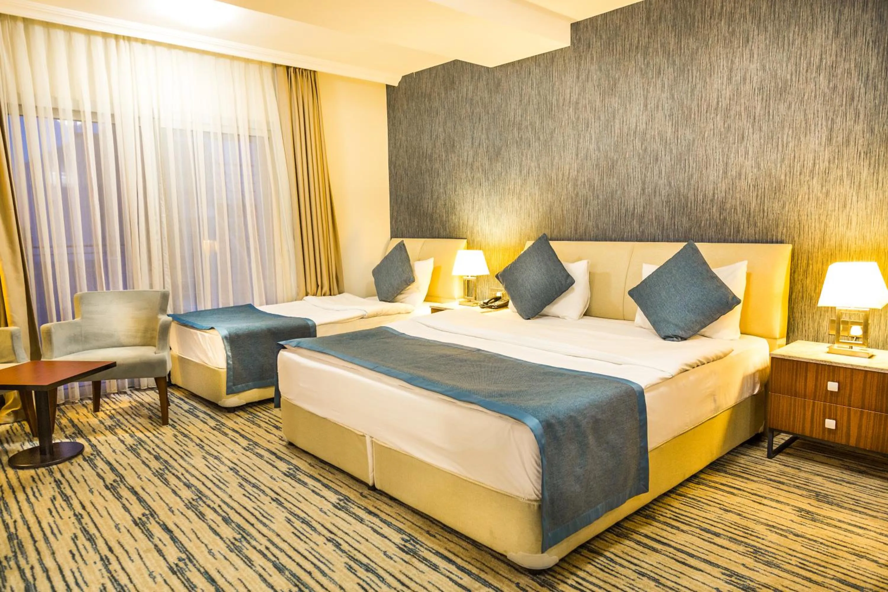 Photo of the whole room, Bed in Port View Hotel