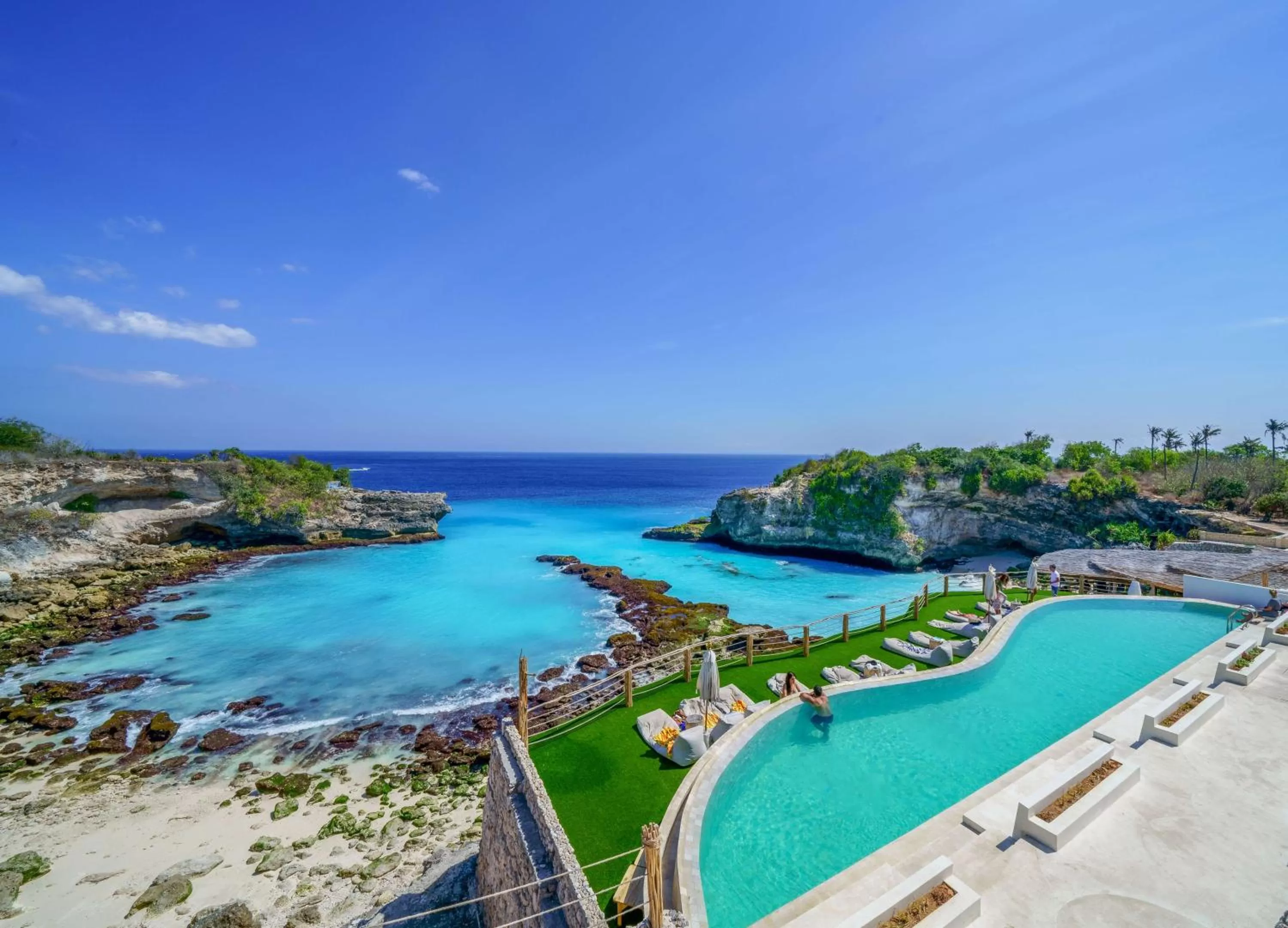 Pool view in Blue Lagoon Avia Villas
