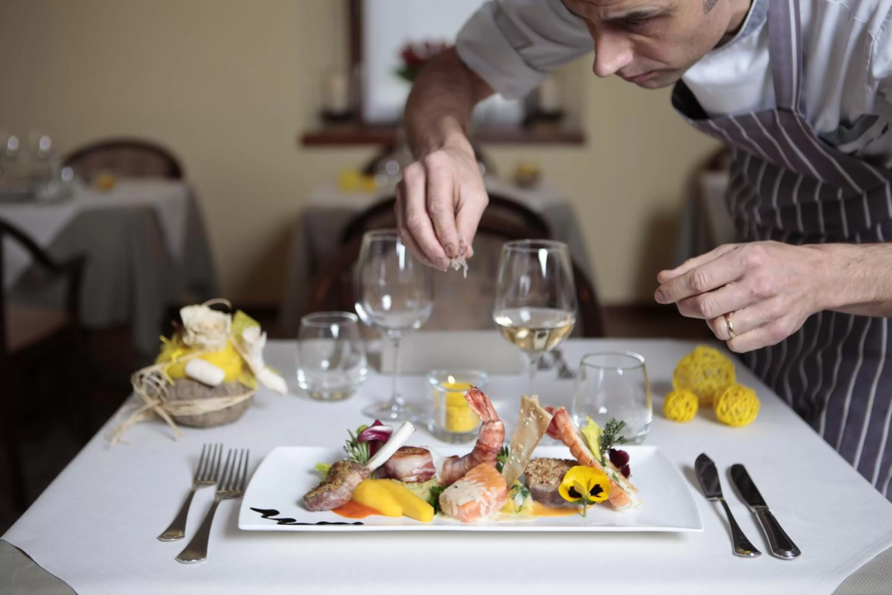 Food close-up in Charme Hotel Ristorante Tre Terre