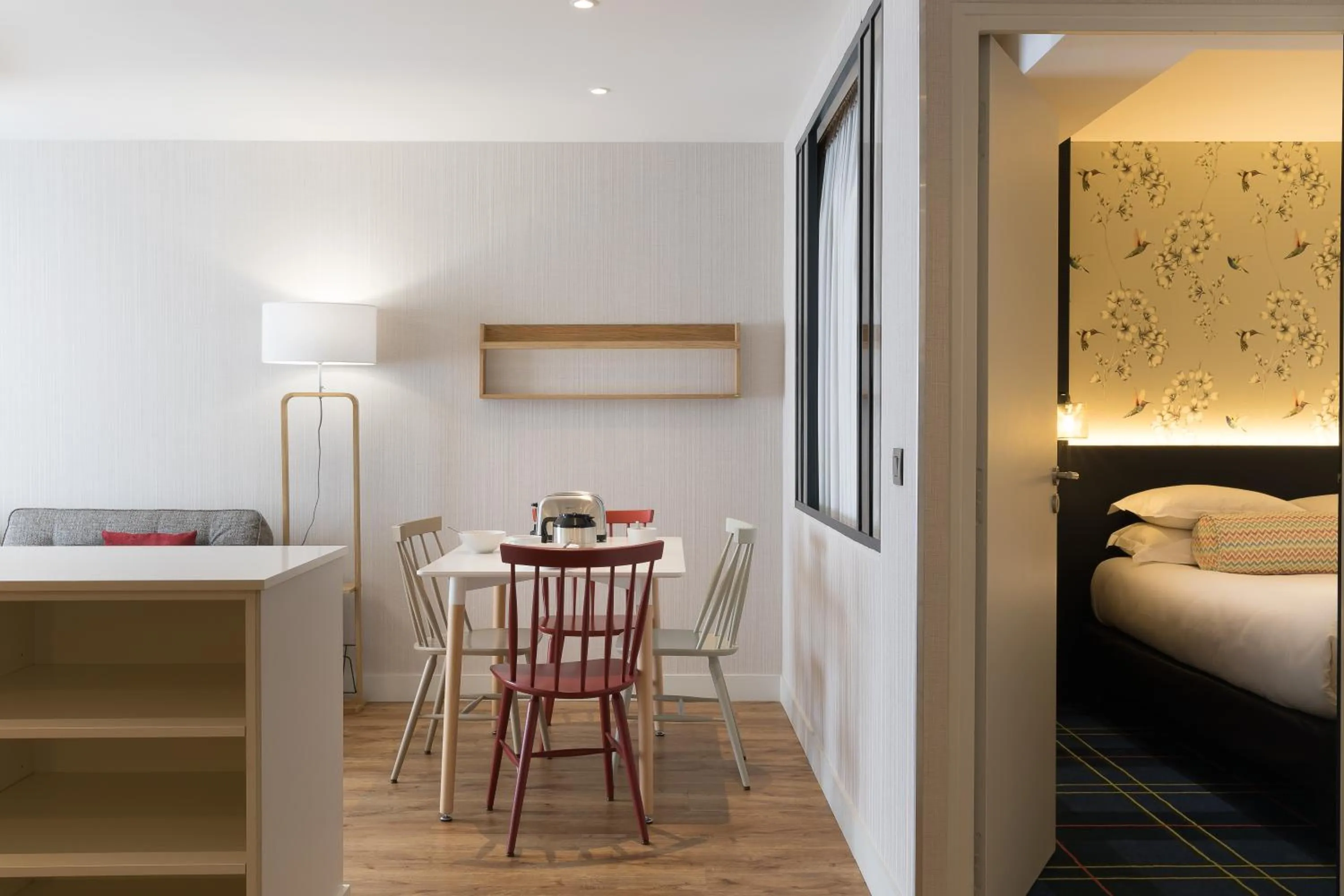 Dining area, Bed in CADET Residence